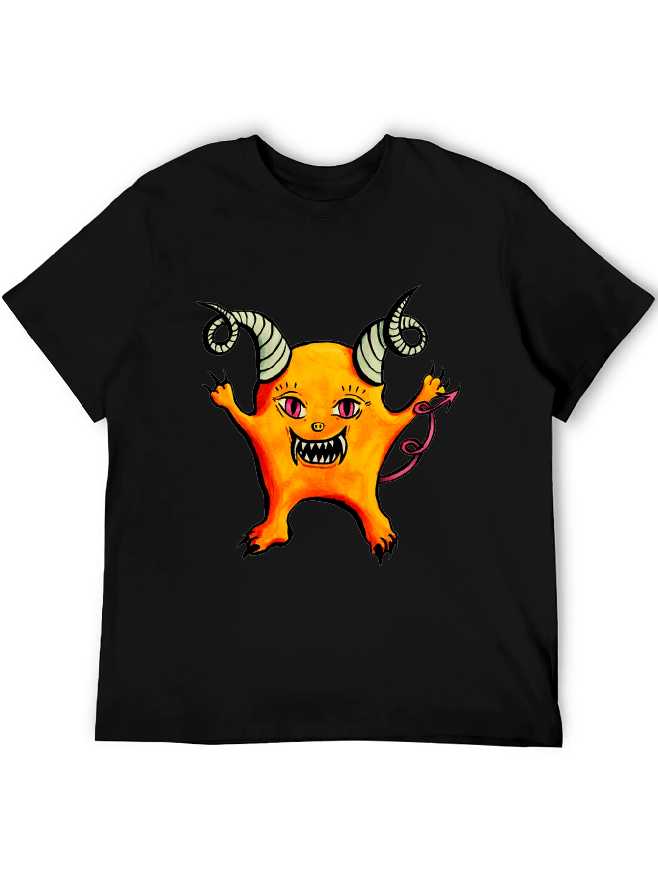 Black Monster Graphic Black T-Shirt view 5