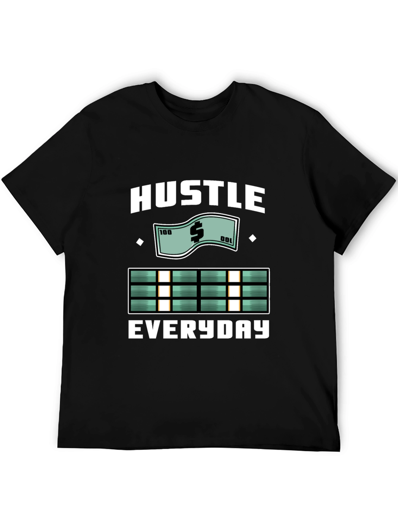 Black Hustle Everyday Graphic T-Shirt view 5