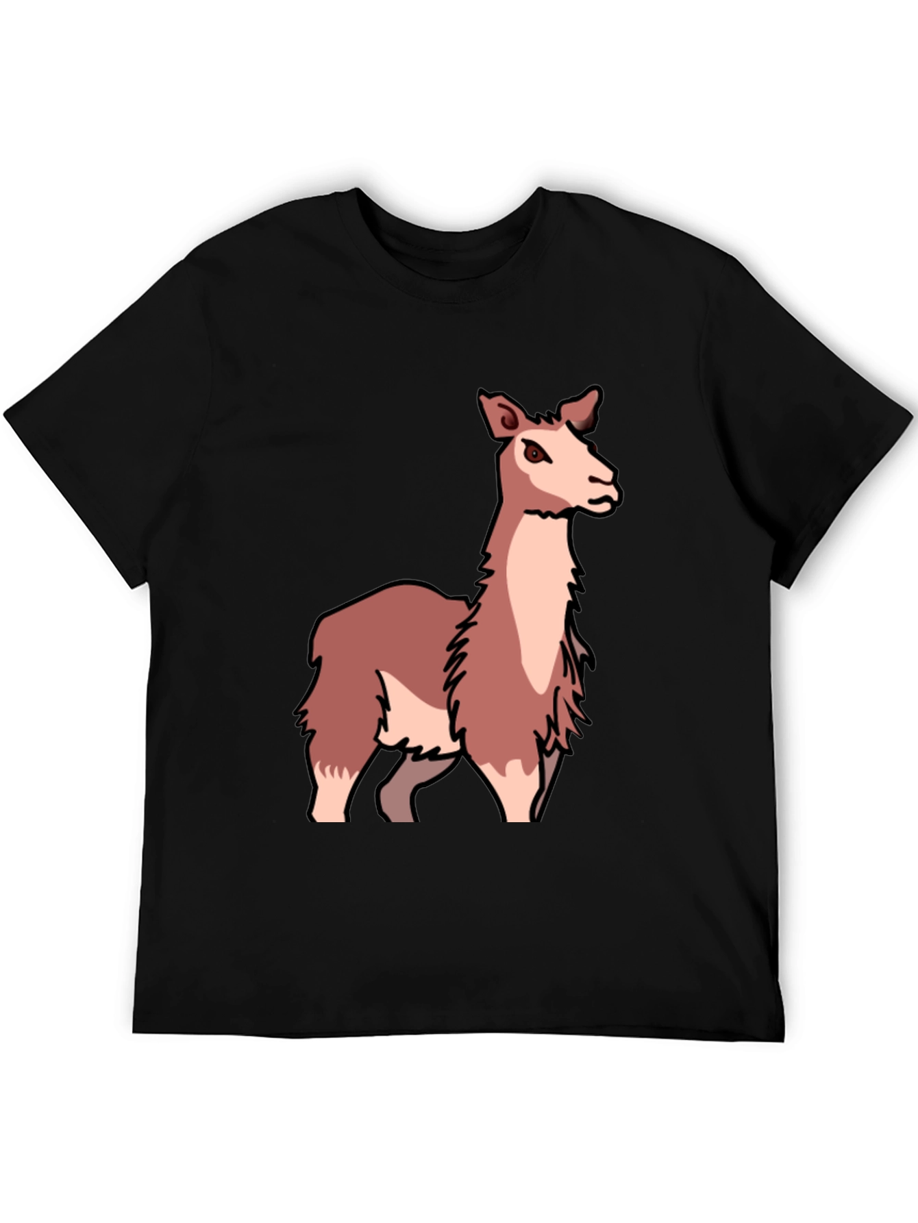 Black Llama Graphic Tee - Soft & Stylish Black T-Shirt view 5