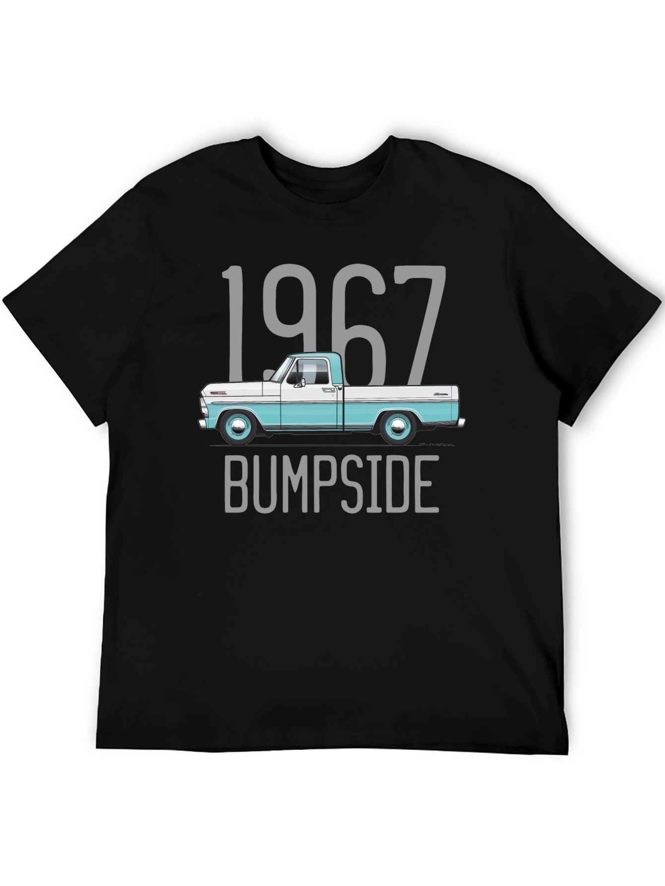Black 1967 Bump Side Truck Graphic Tee view 5