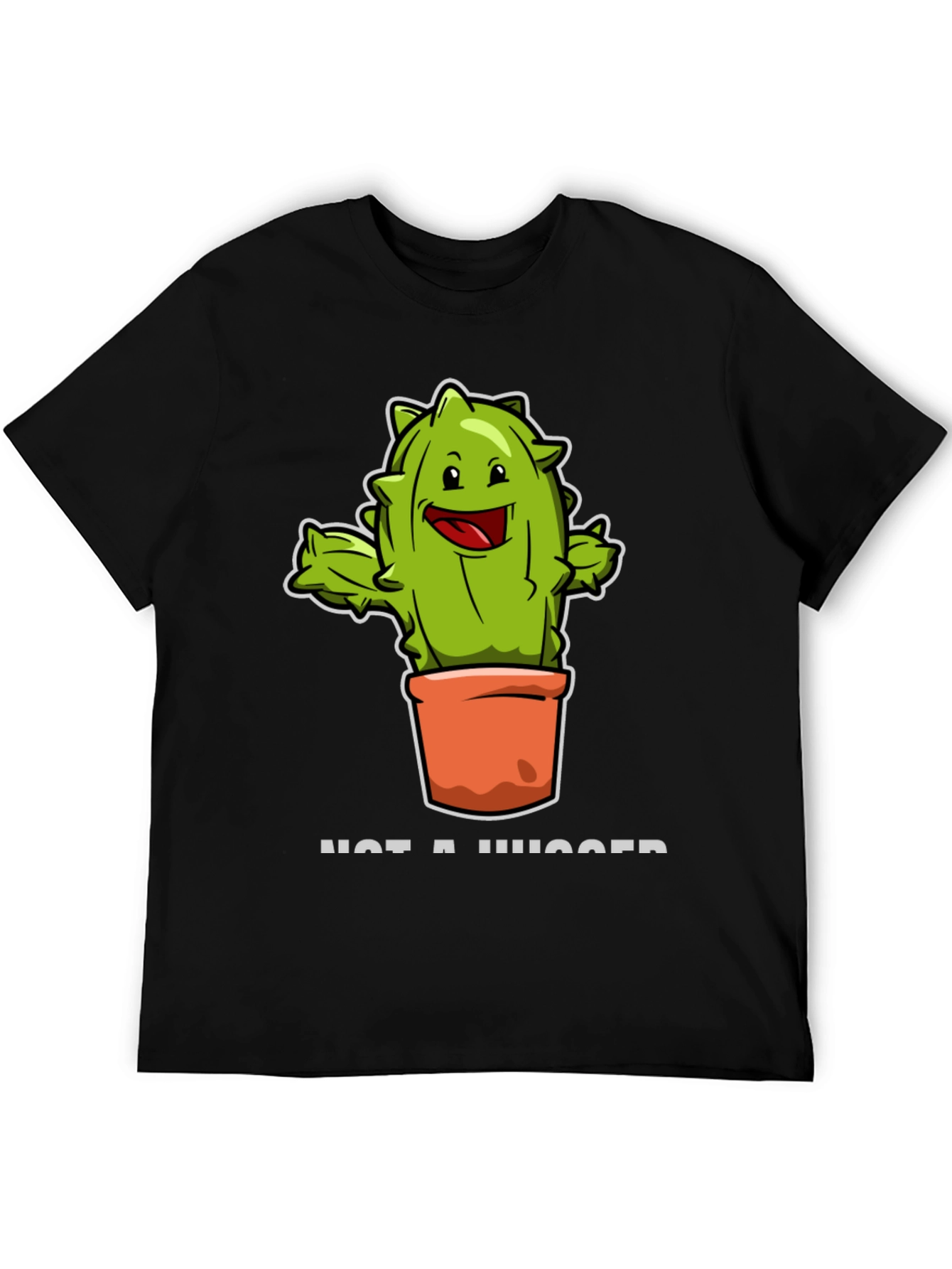 Black Cactus Hugger Funny T-Shirt view 5