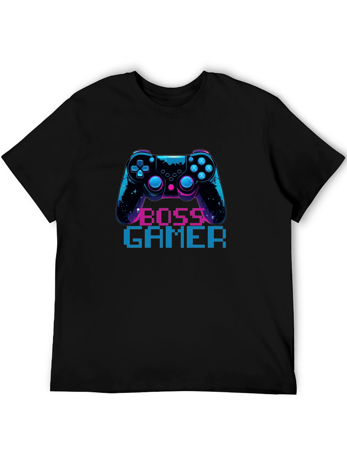 Black Boss Gamer Black T-Shirt - Console Design view 5
