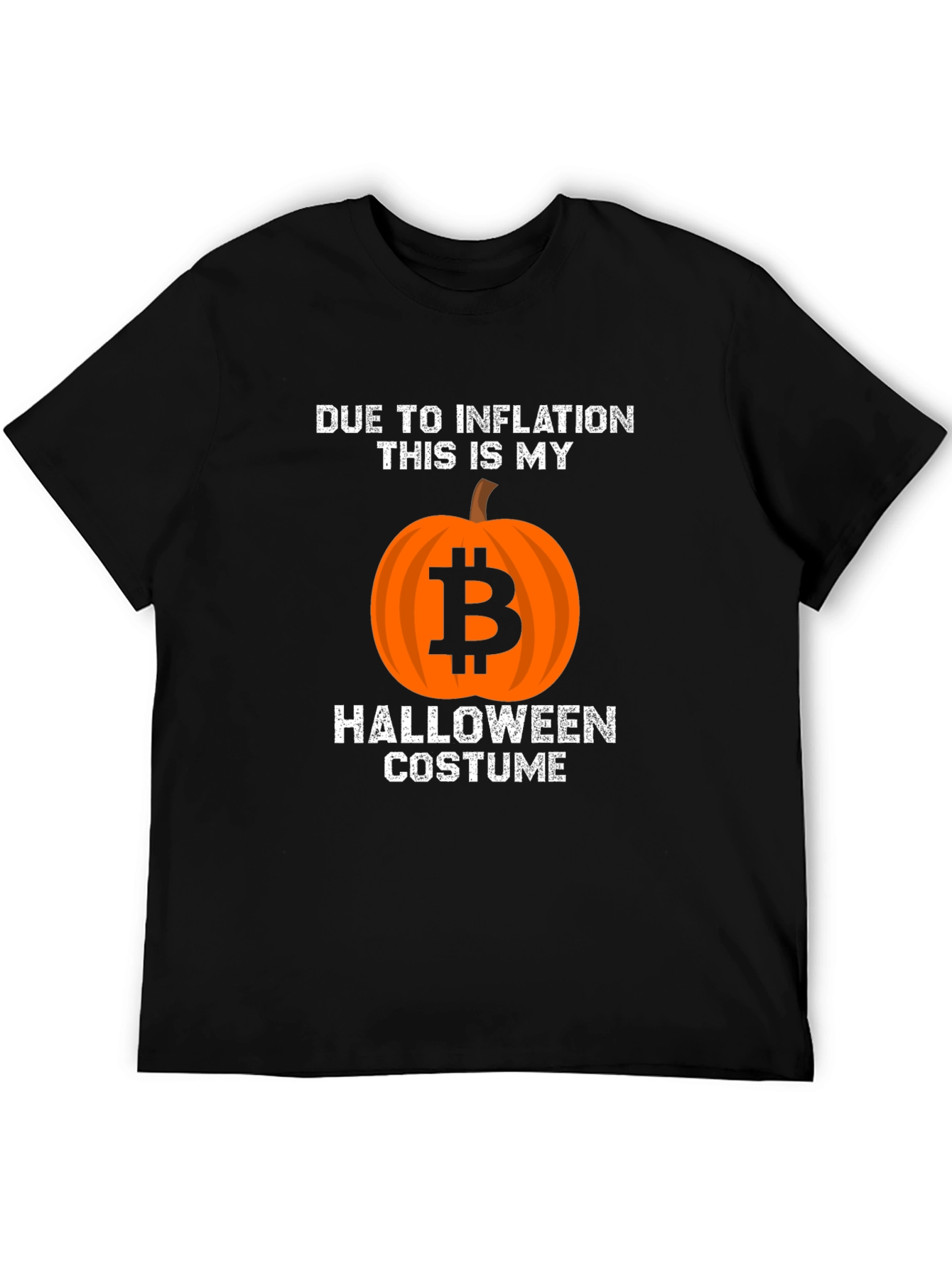 Black Bitcoin Halloween Inflation Costume T-Shirt view 5