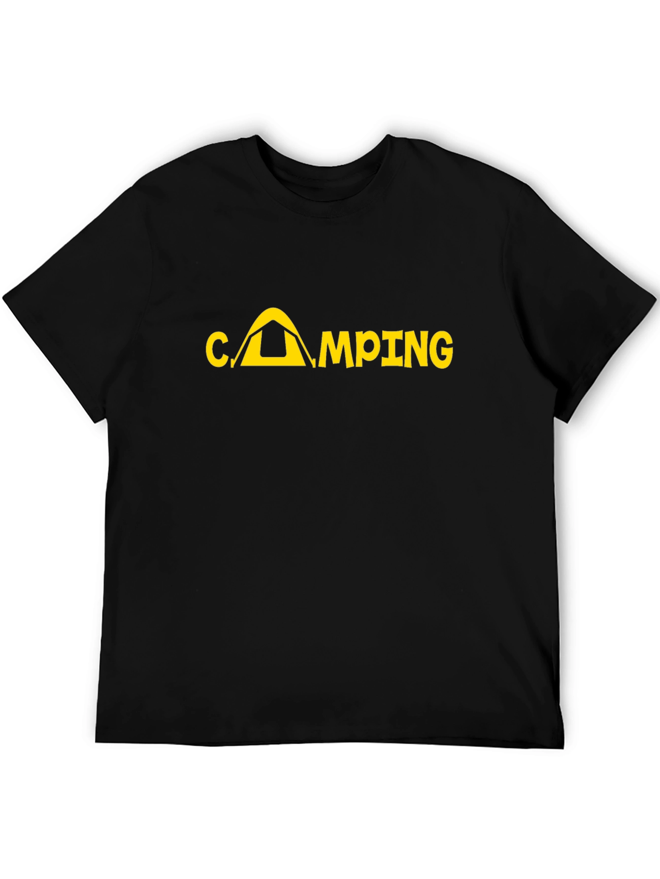 Black Camping Graphic Print T-Shirt view 5