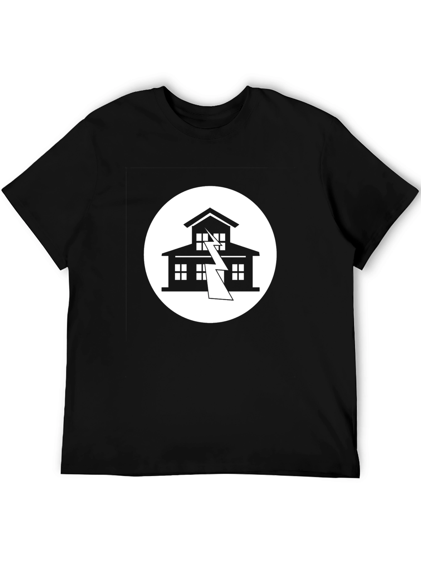 Black Black House Lightning Strike Graphic Tee view 5