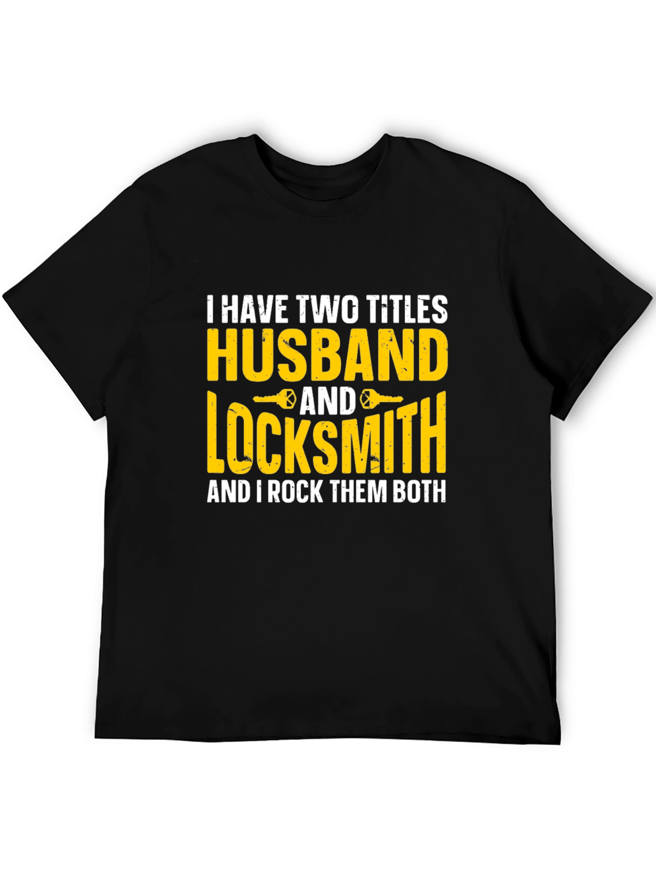 Black Husband & Locksmith Graphic T-Shirt view 5