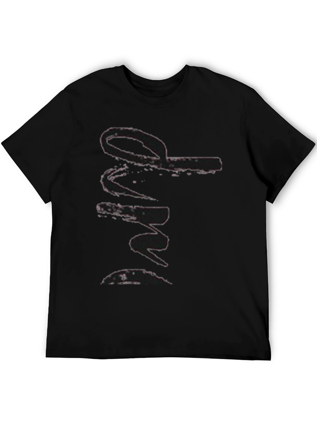 Black Stylish Black Graphic Print Tee view 5