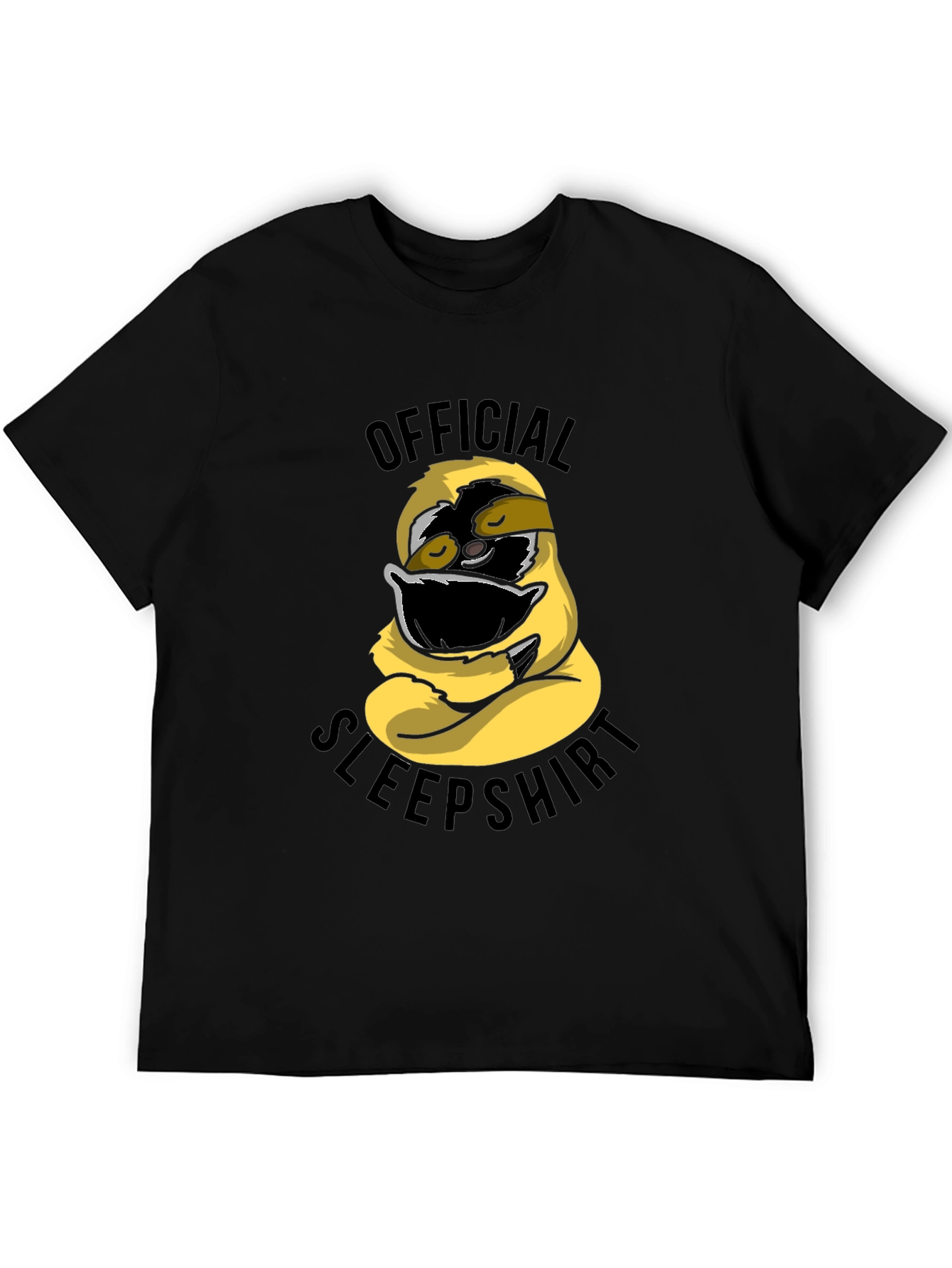 Black Official Sleepshirt Funny Sloth T-Shirt view 5