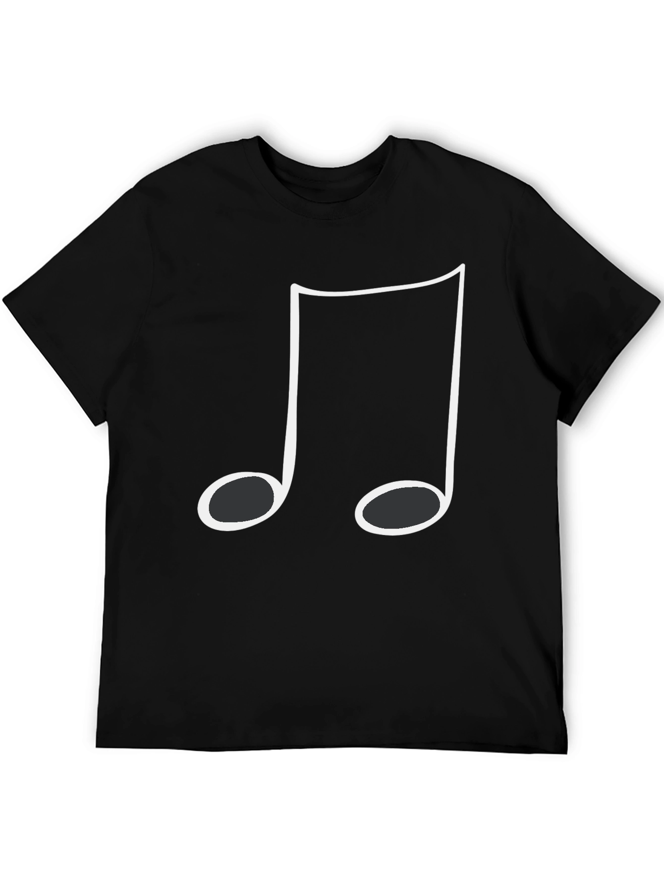 Black Music Note Graphic T-Shirt - Casual Style view 5