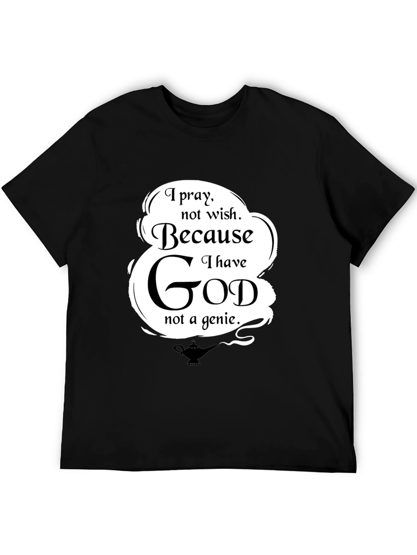 Black I Pray T-Shirt - Religious Graphic Tee view 5