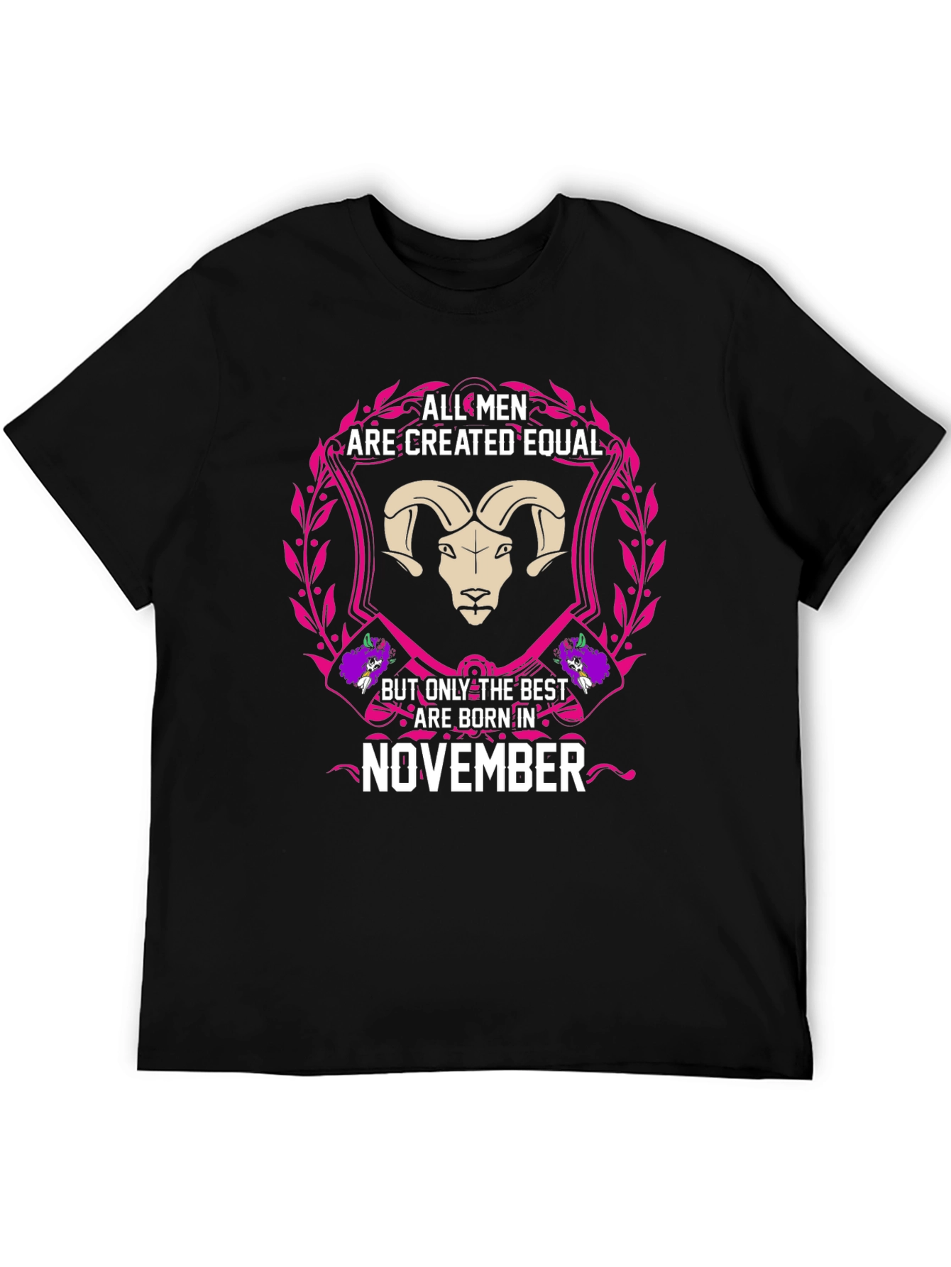 Black November Born Men's Graphic Tee view 5