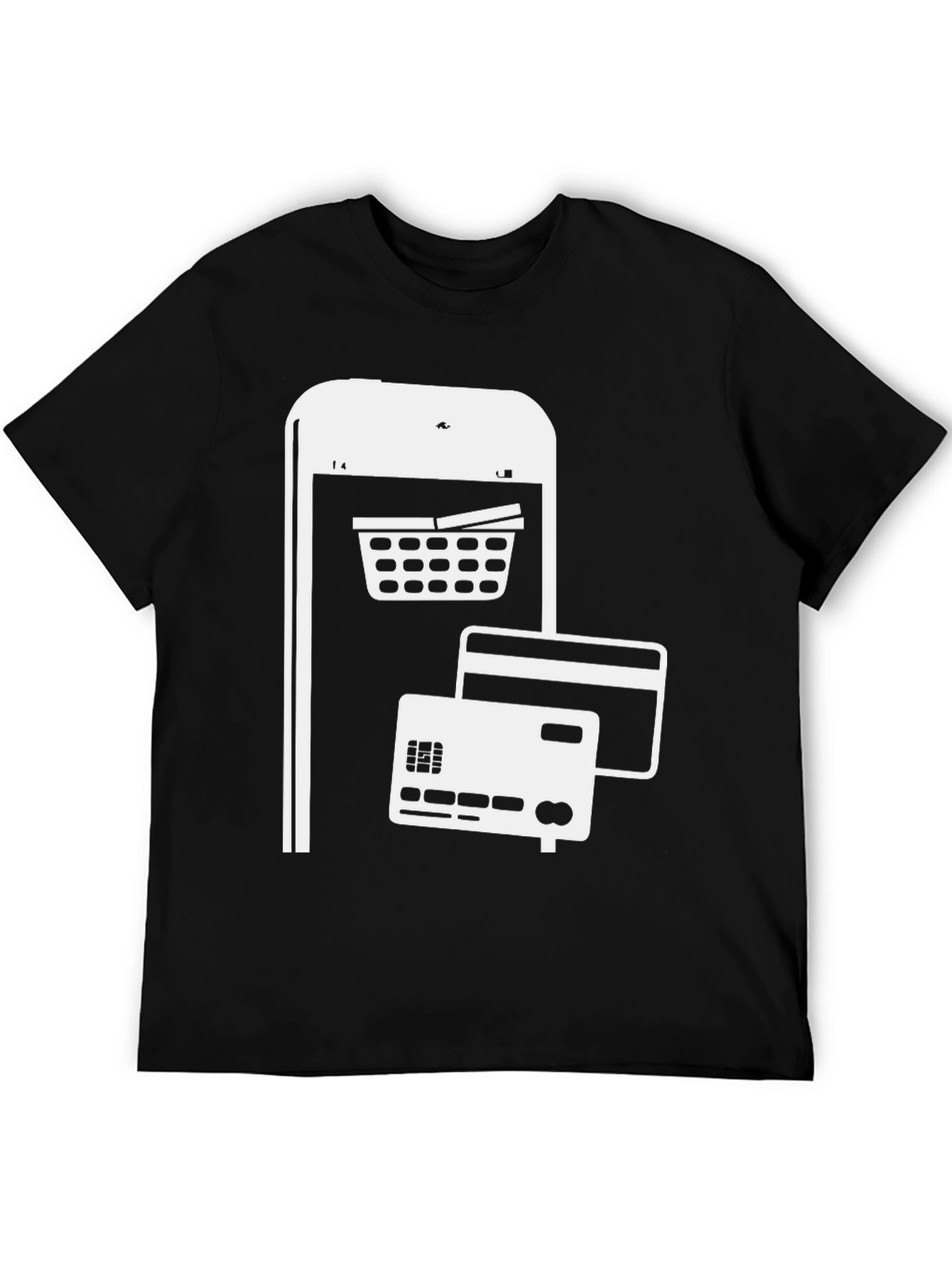 Black Online Shopping T-Shirt view 5