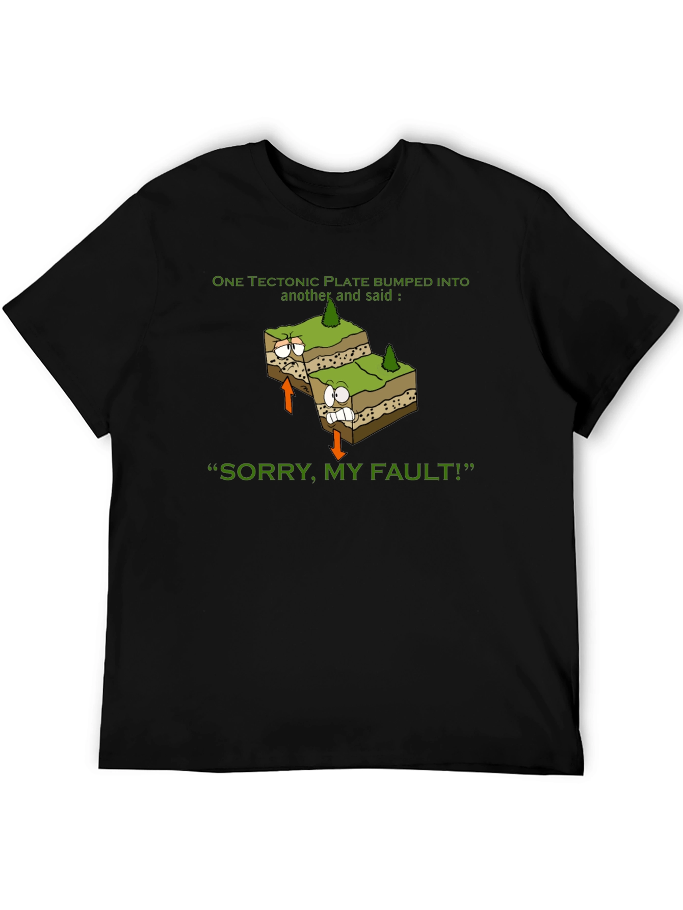Black Funny Geology T-Shirt - "Sorry, My Fault!" view 5