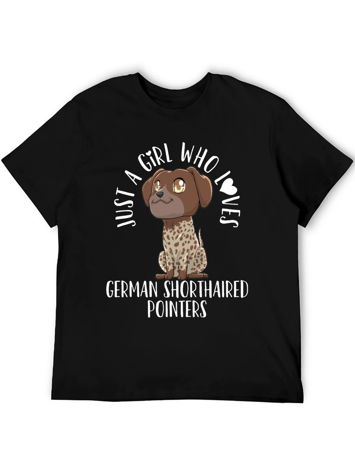 Black Girl Who Loves German Shorthaired Pointers T-Shirt view 5