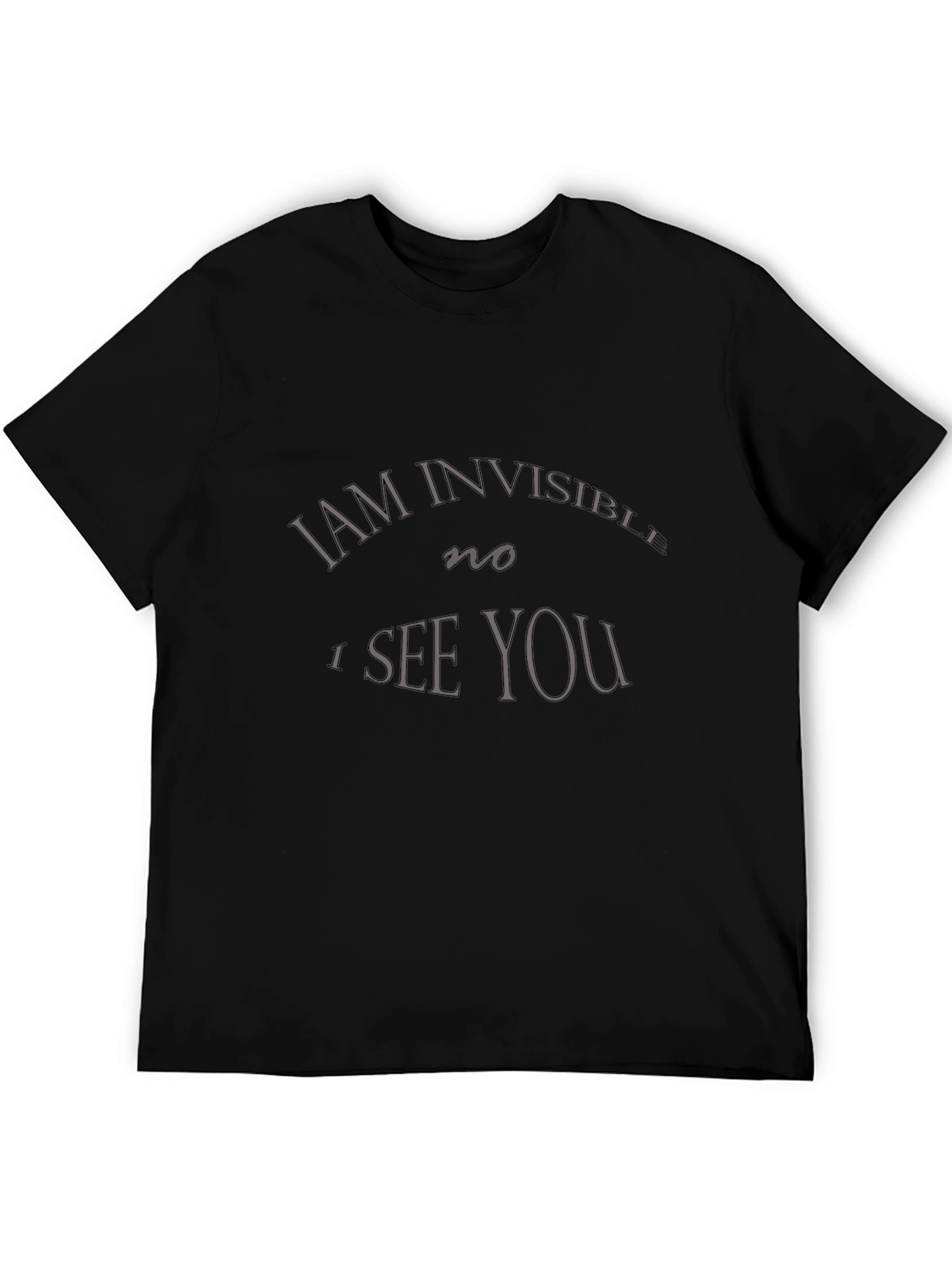 Black I am Invisible Tee view 5