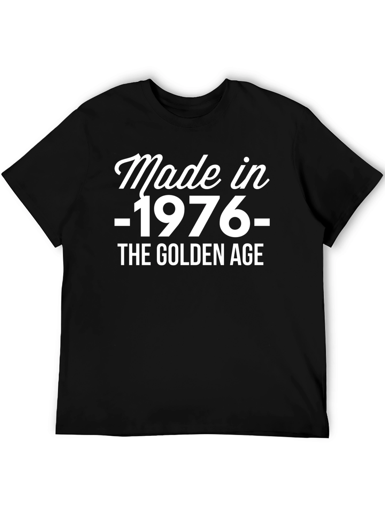 Black Made in 1976 T-Shirt - Golden Age Vintage Tee view 5