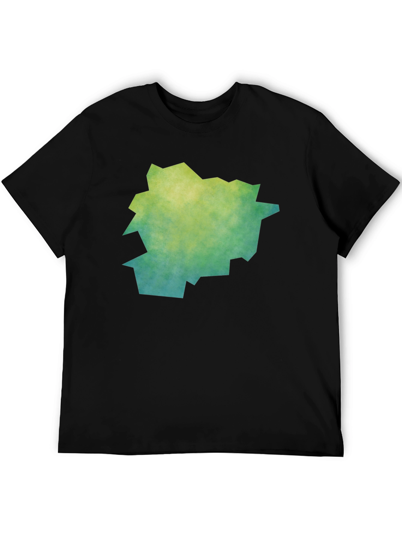 Black Abstract Graphic Tee - Trendy Men's Black T-Shirt view 5