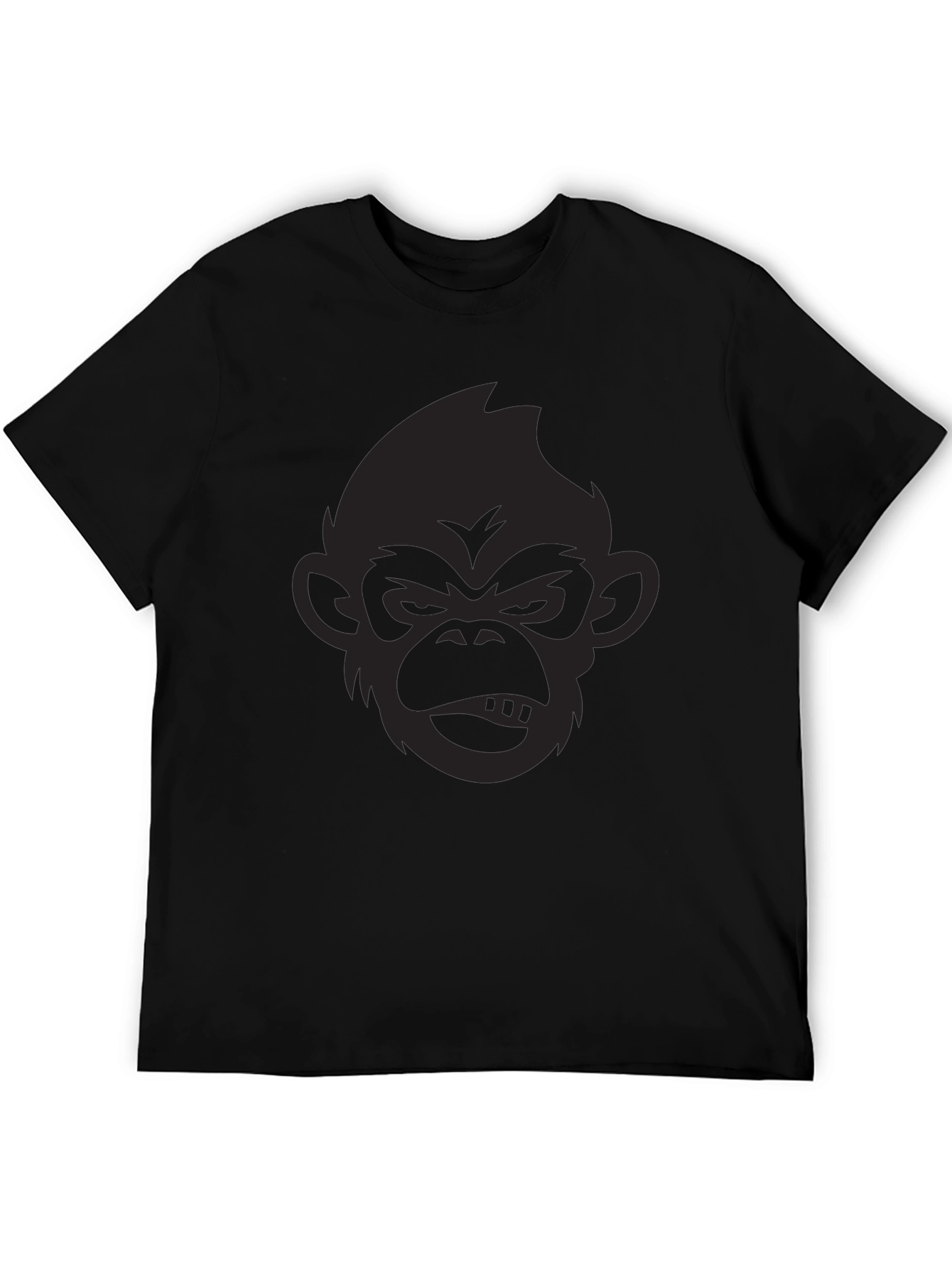 Black Black Monkey Graphic T-Shirt - Men's Casual Tee view 5