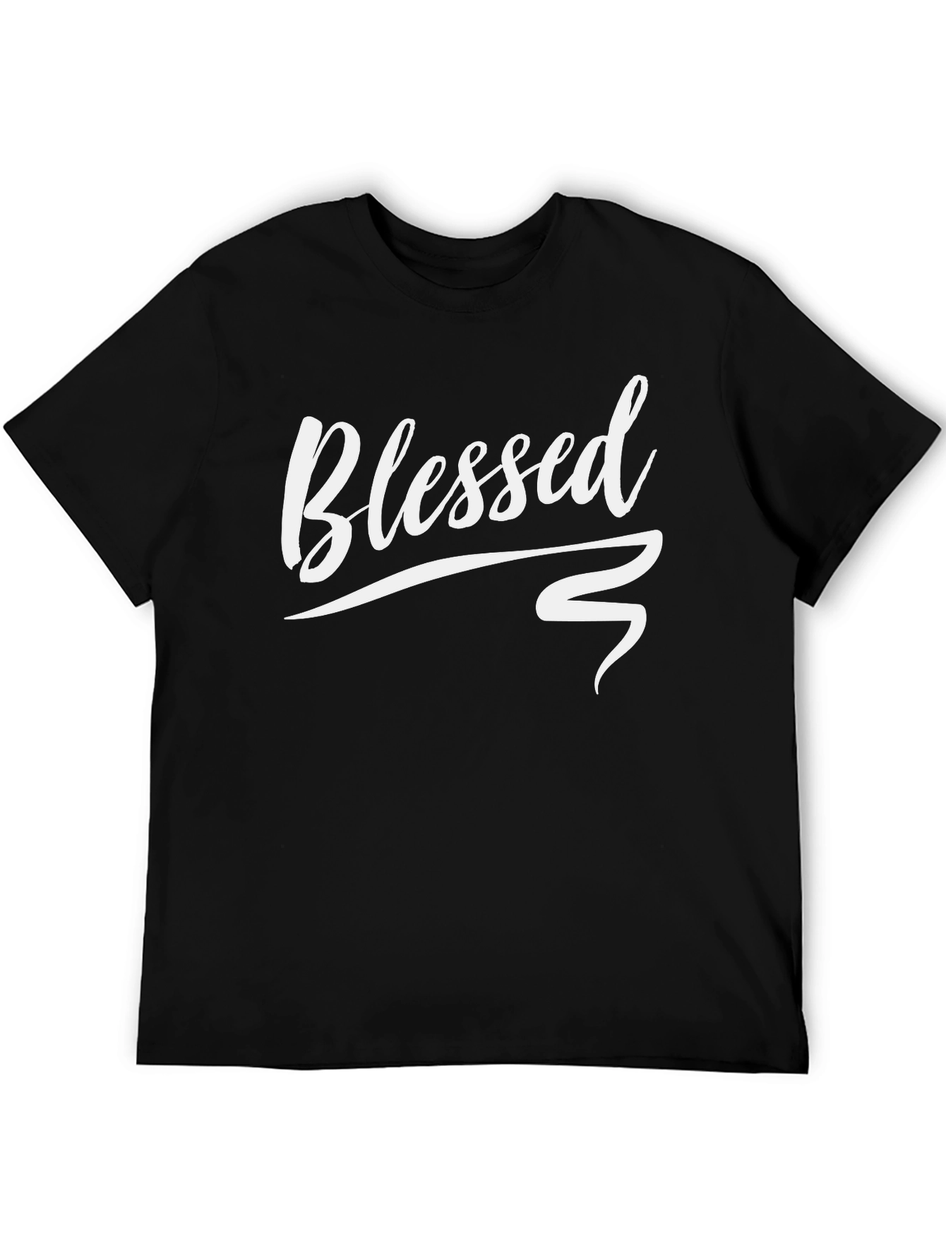 Black Blessed Graphic T-Shirt - Soft Cotton Blend view 5
