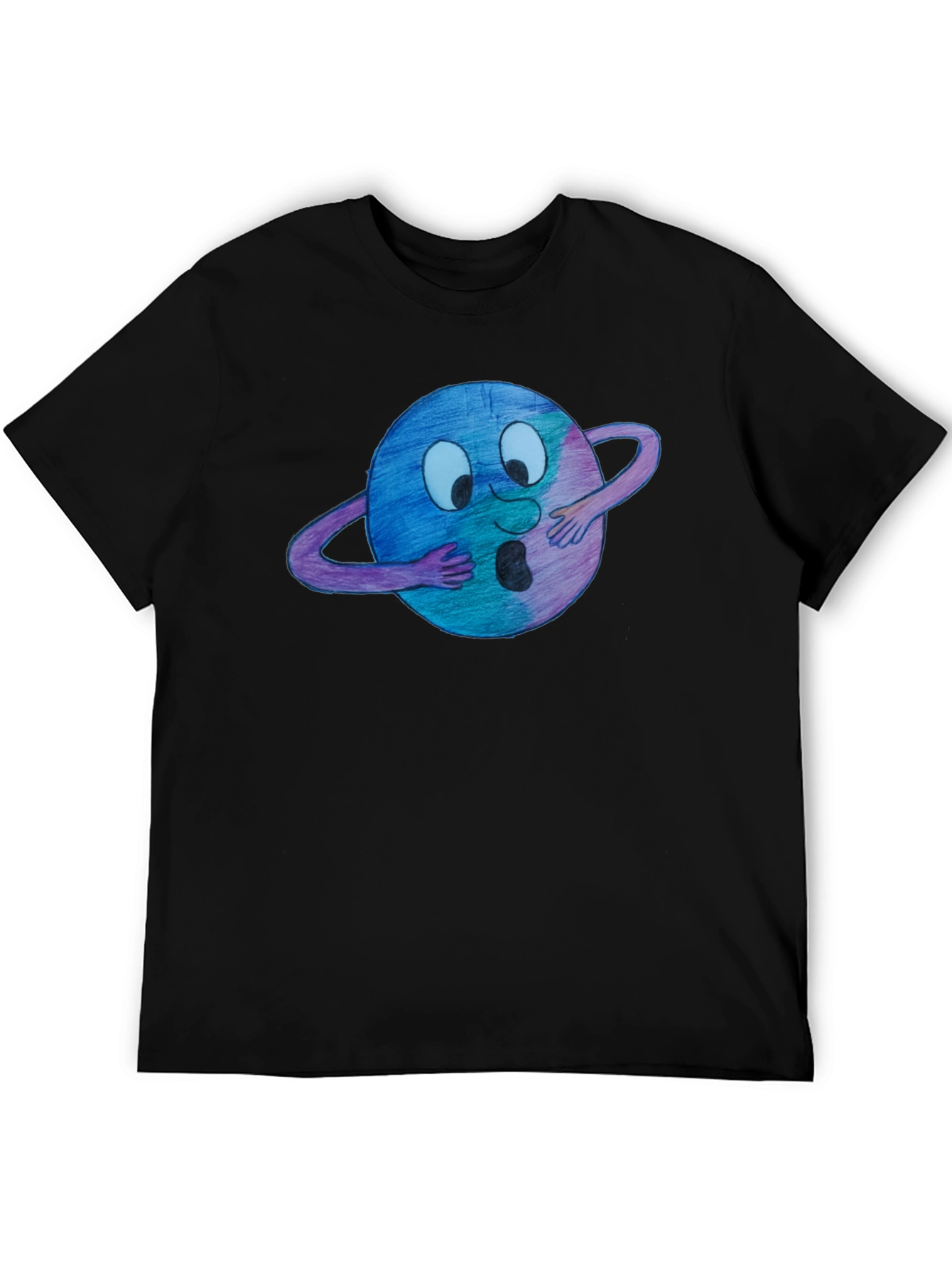 Black Cartoon Planet T-Shirt view 5