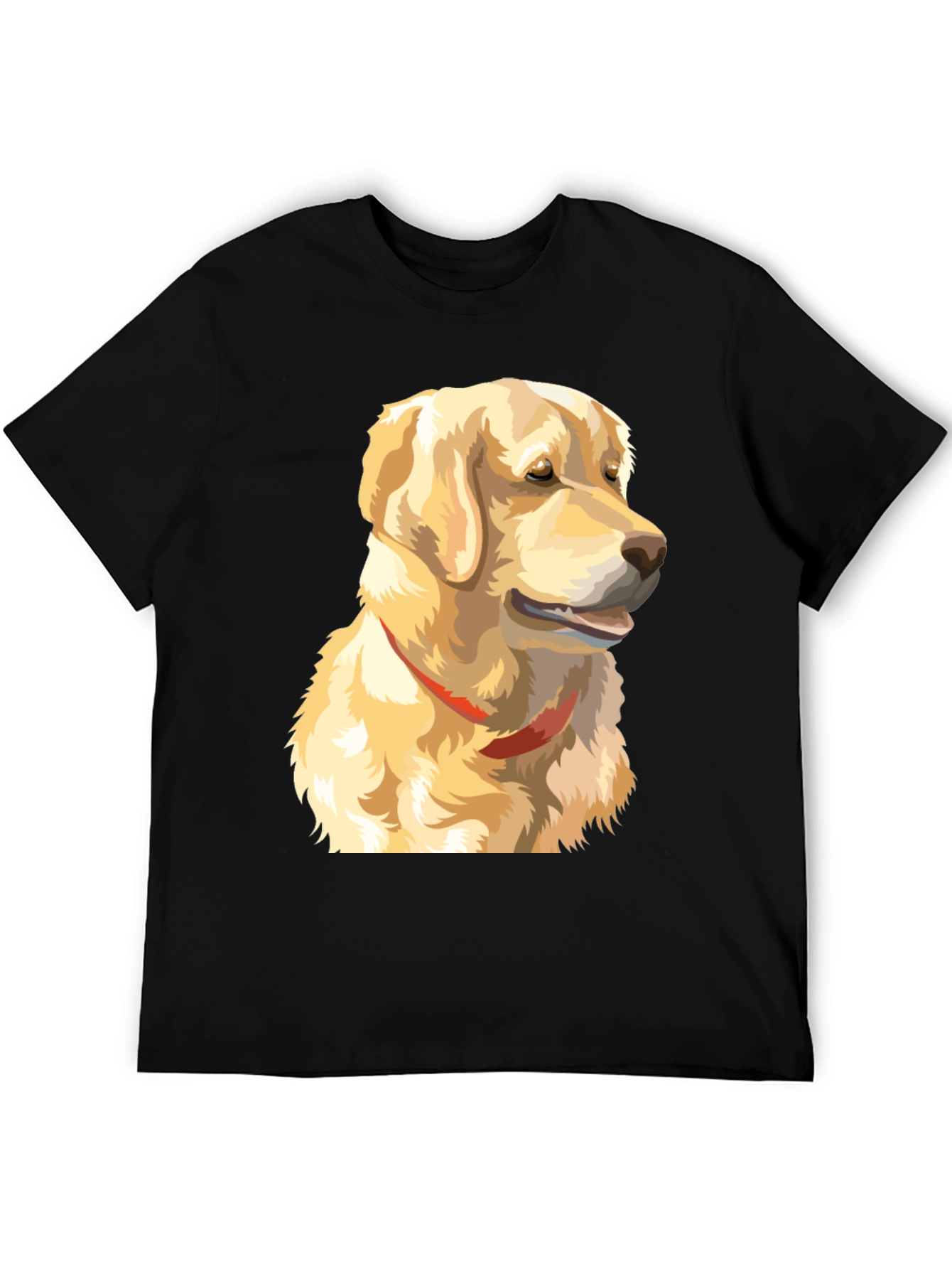 Black Golden Retriever Graphic T-Shirt view 5