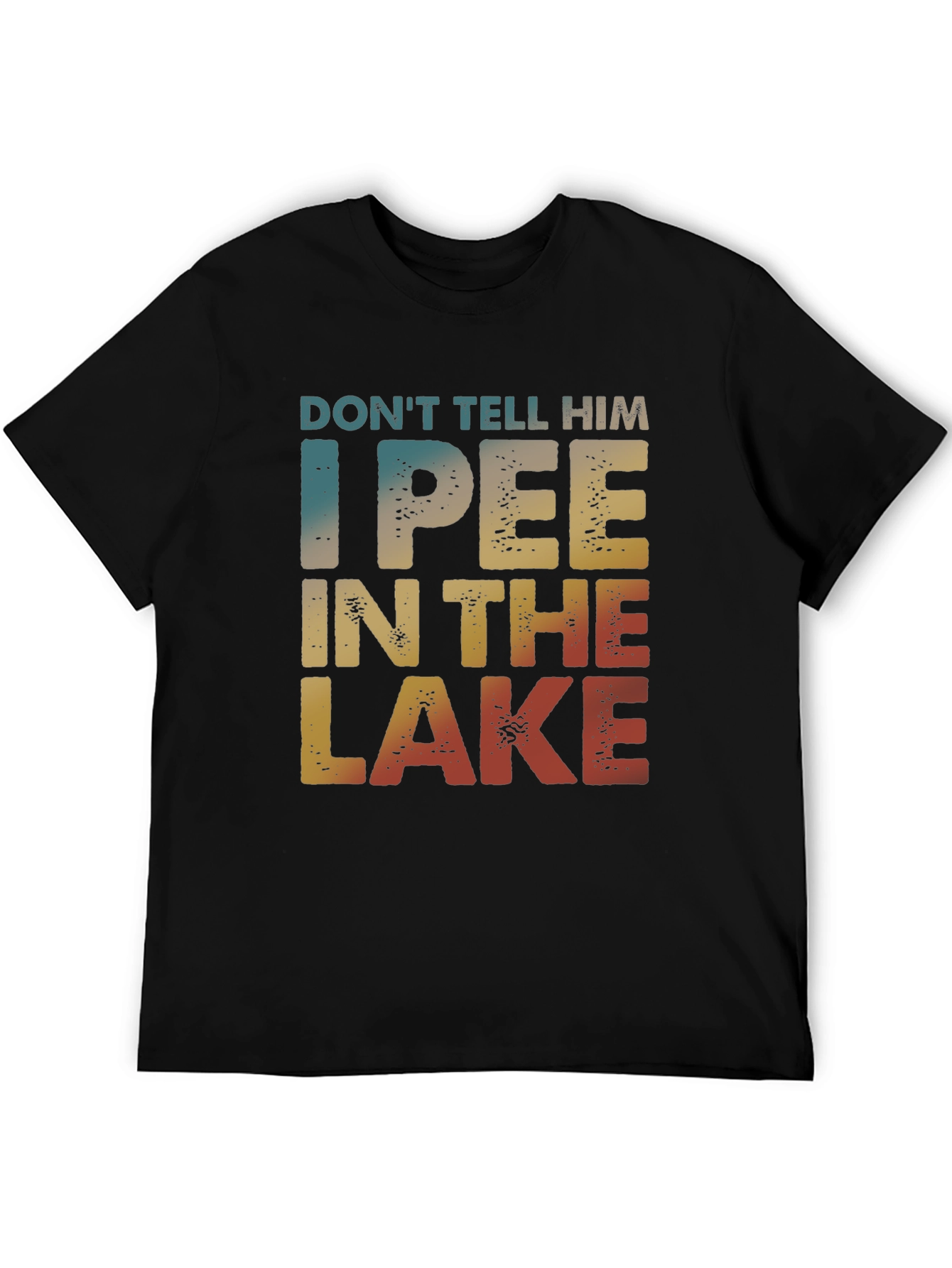Black I Pee In The Lake Funny T-Shirt view 5