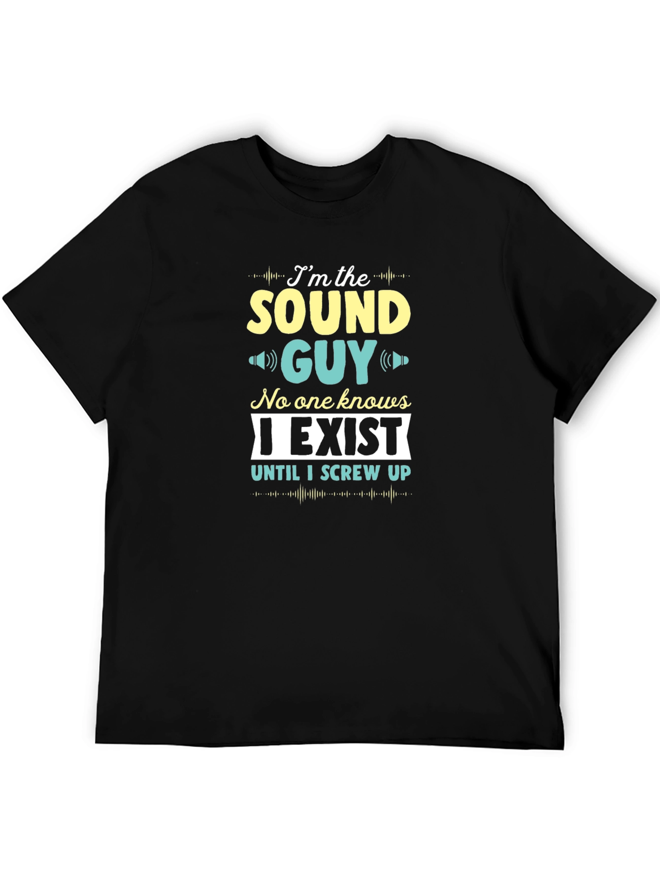 Black Sound Guy T-Shirt - Funny Audio Engineer Tee view 5