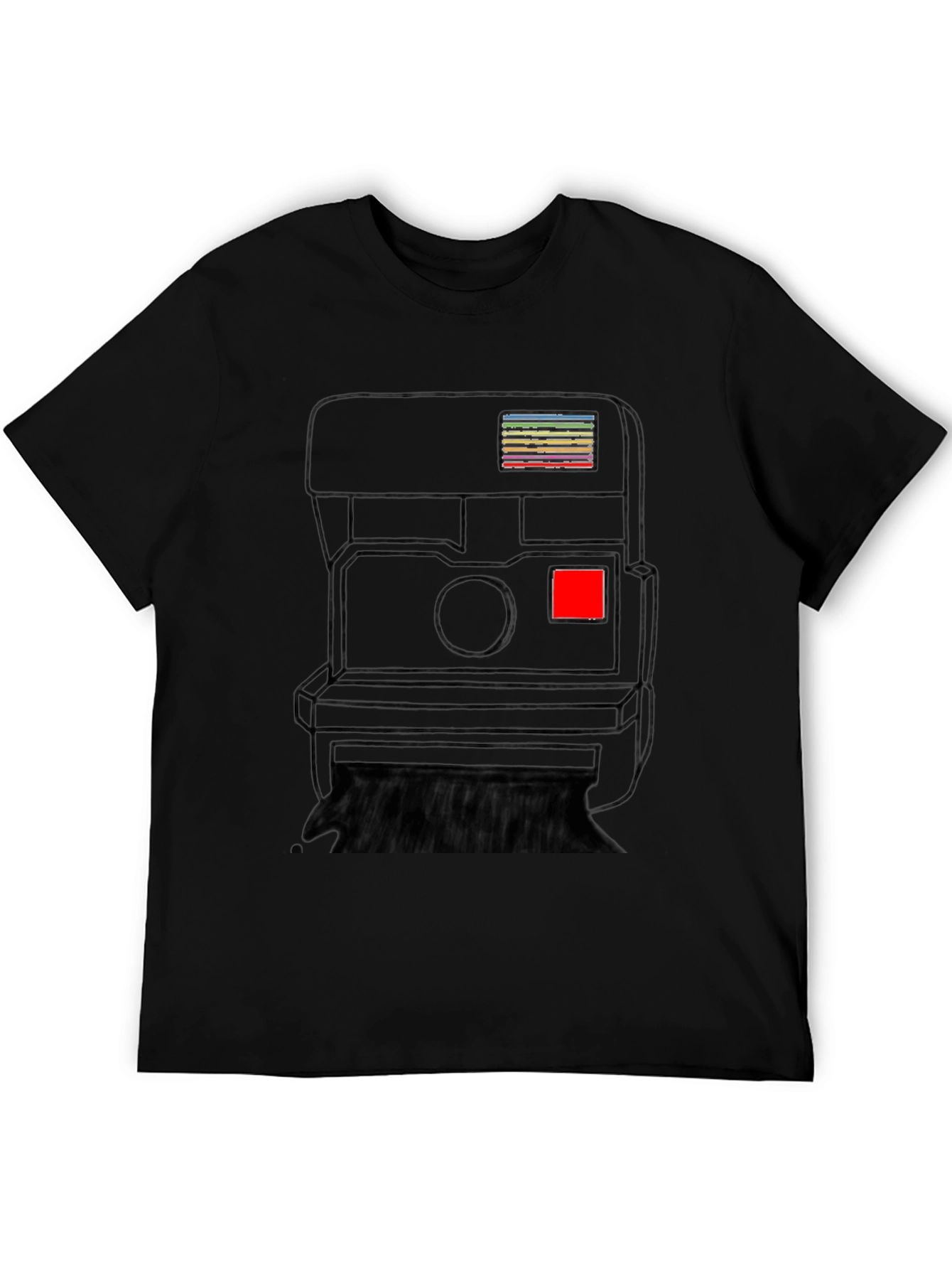 Black Vintage Camera Graphic Tee - Retro Style view 5