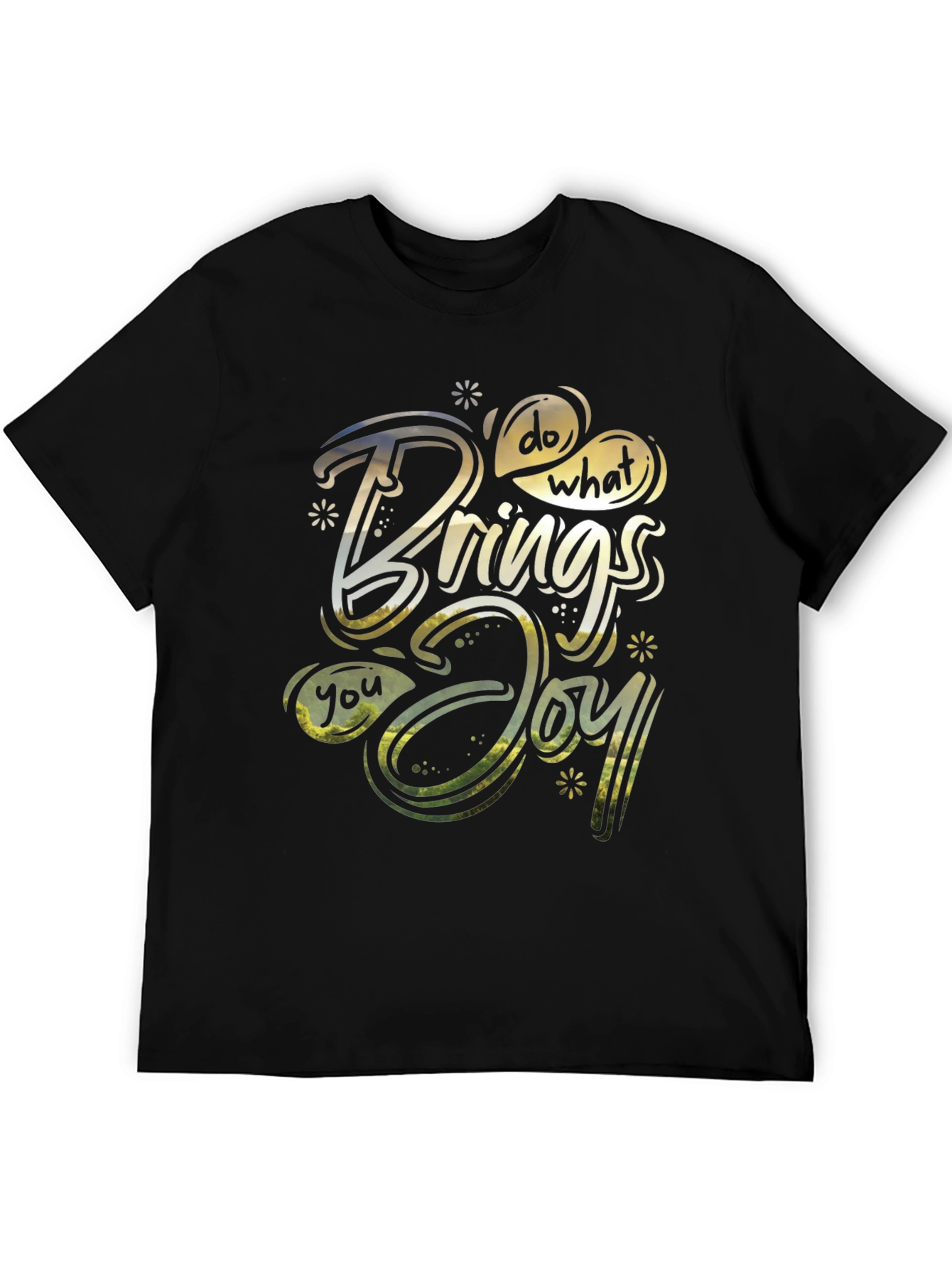 Black Do What Brings You Joy Black T-Shirt view 5