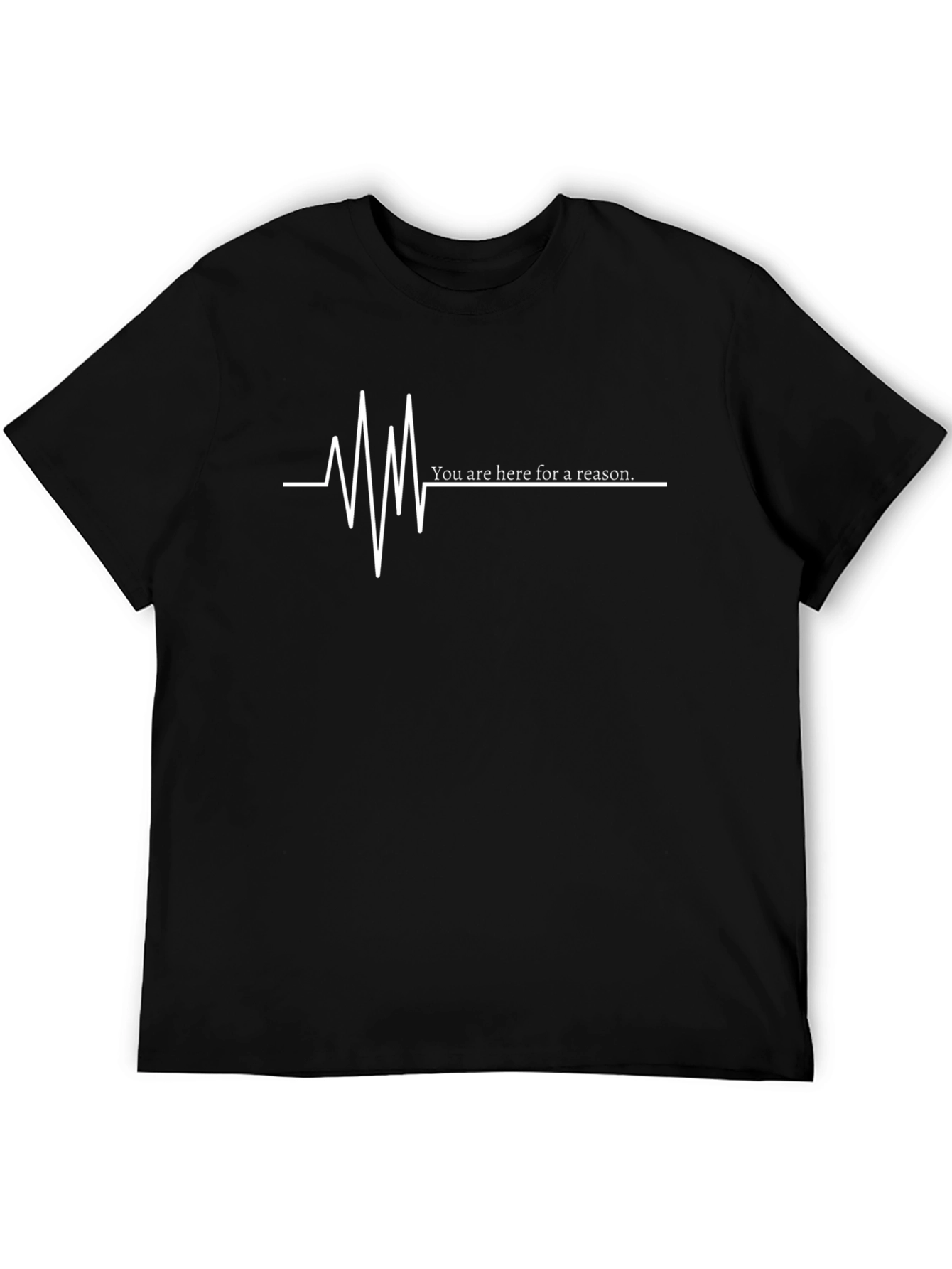 Black Heartbeat Life Reason Tee - Inspiring Graphic T-Shirt view 5