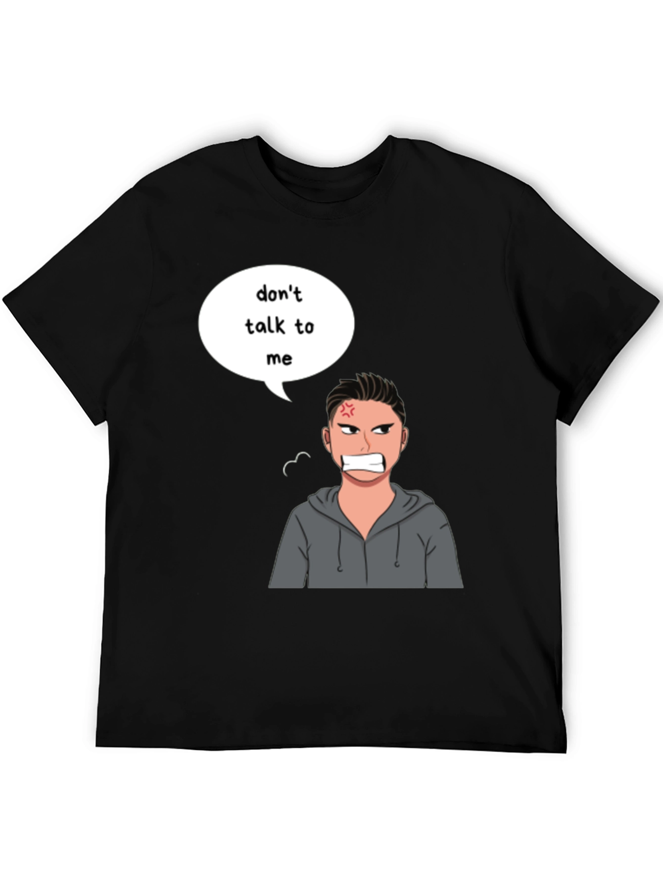 Black Don't Talk To Me Angry Cartoon T-Shirt view 5