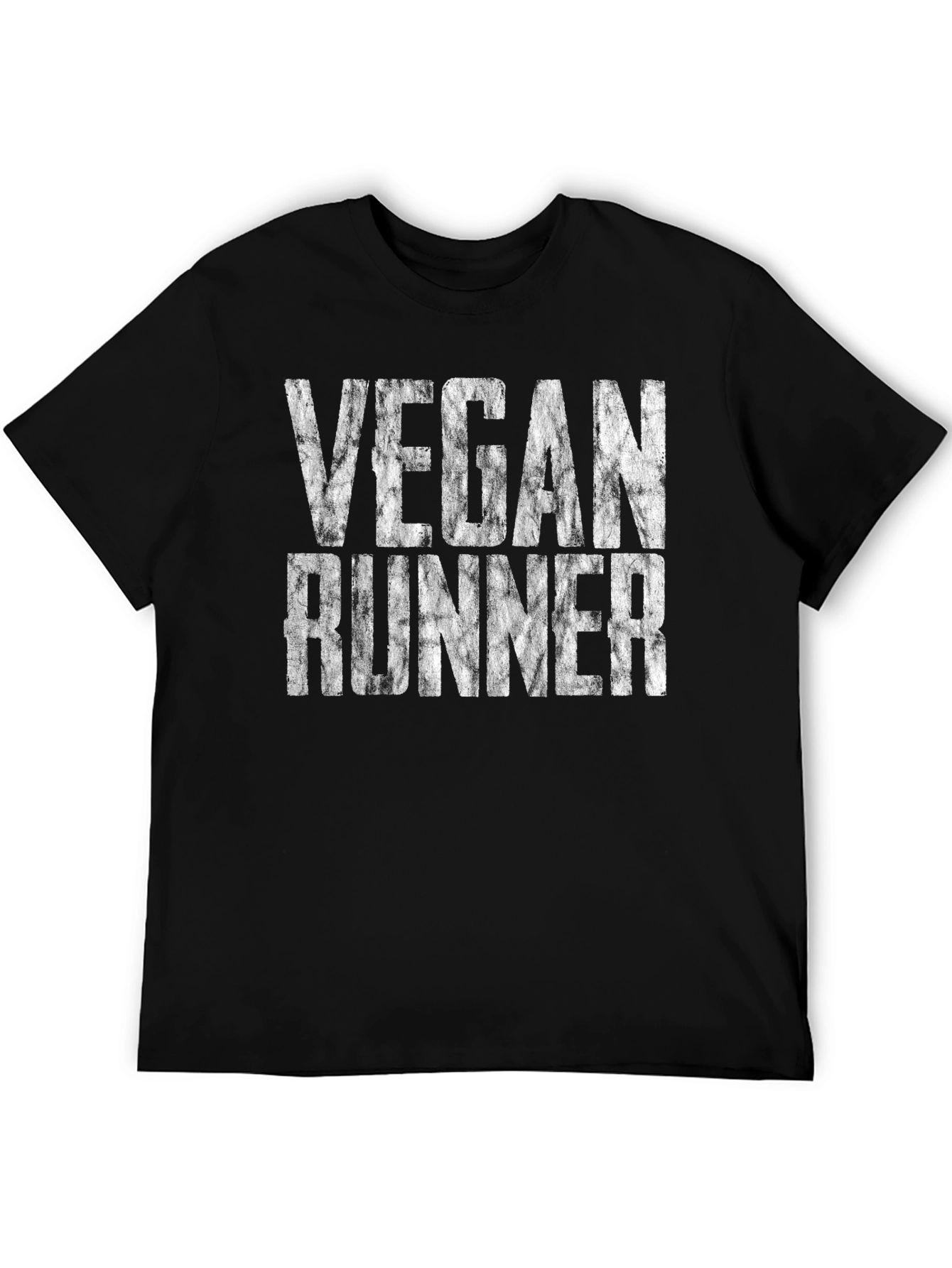 Black Vegan Runner Graphic Tee - Unisex Soft Cotton T-Shirt view 5