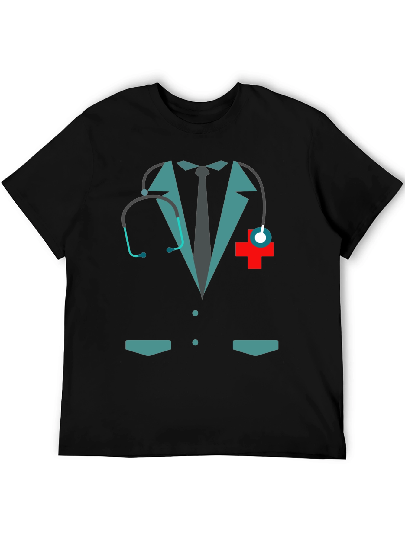 Black Doctor Costume Graphic Tee - Novelty Design view 5