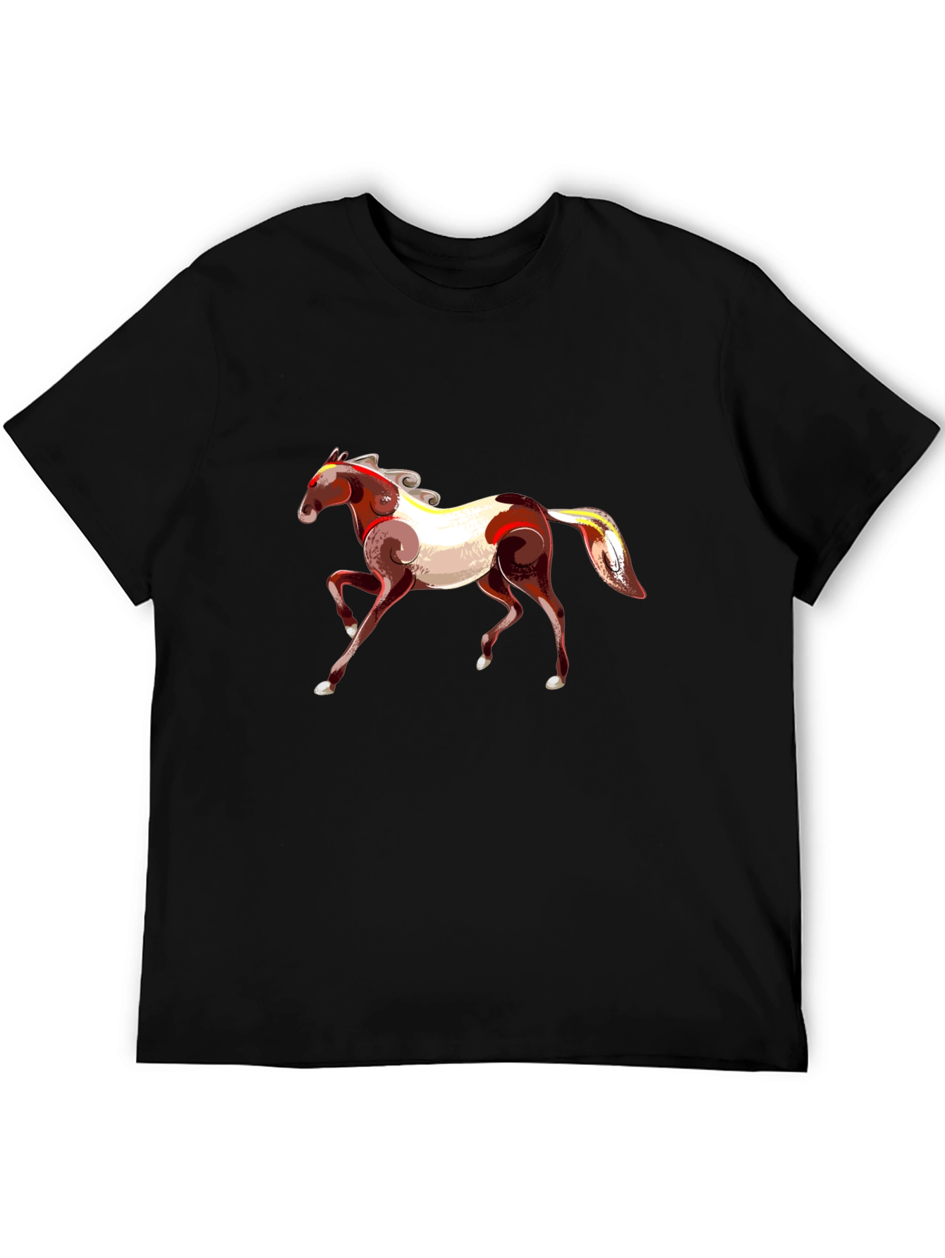Black Horse Graphic Black T-Shirt view 5