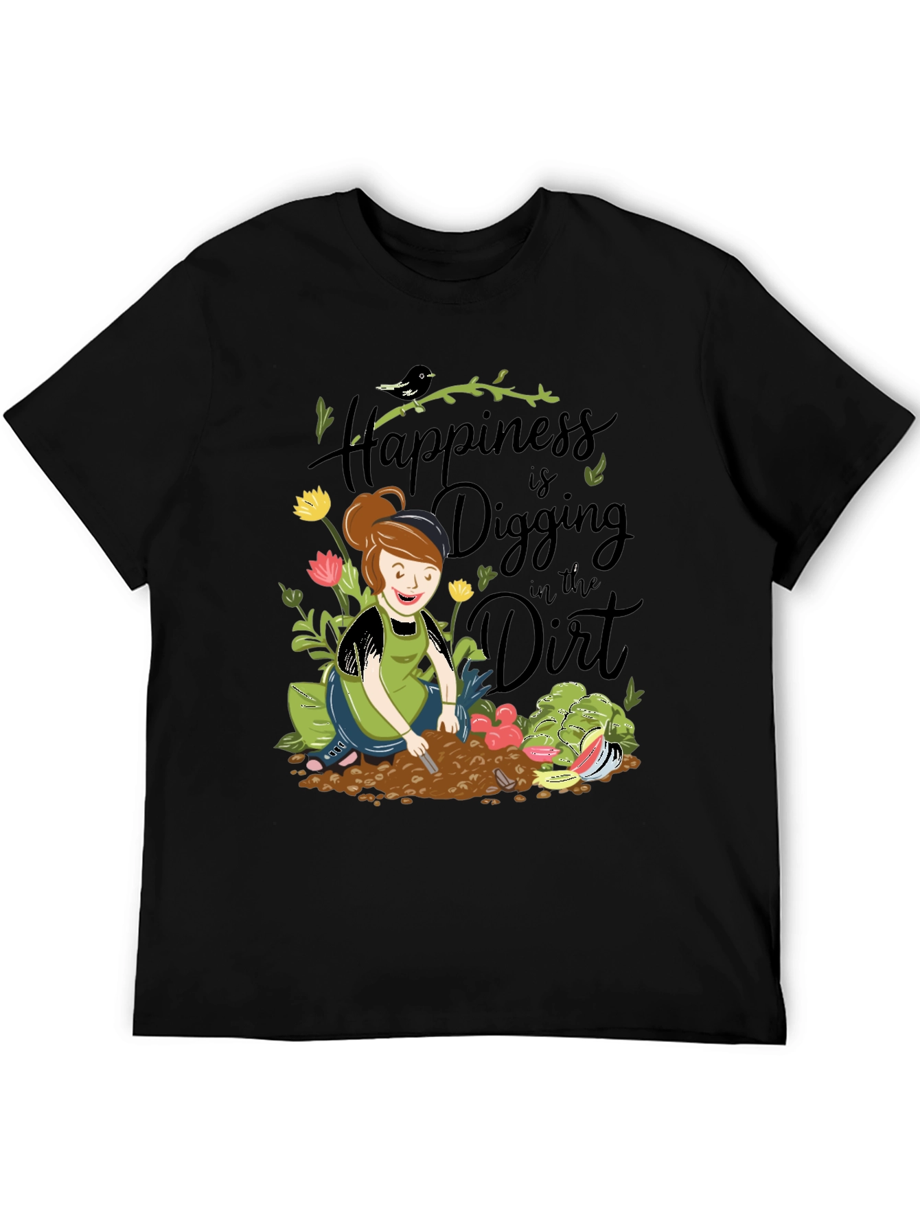 Black Gardening T-Shirt - Digging in the Dirt view 5