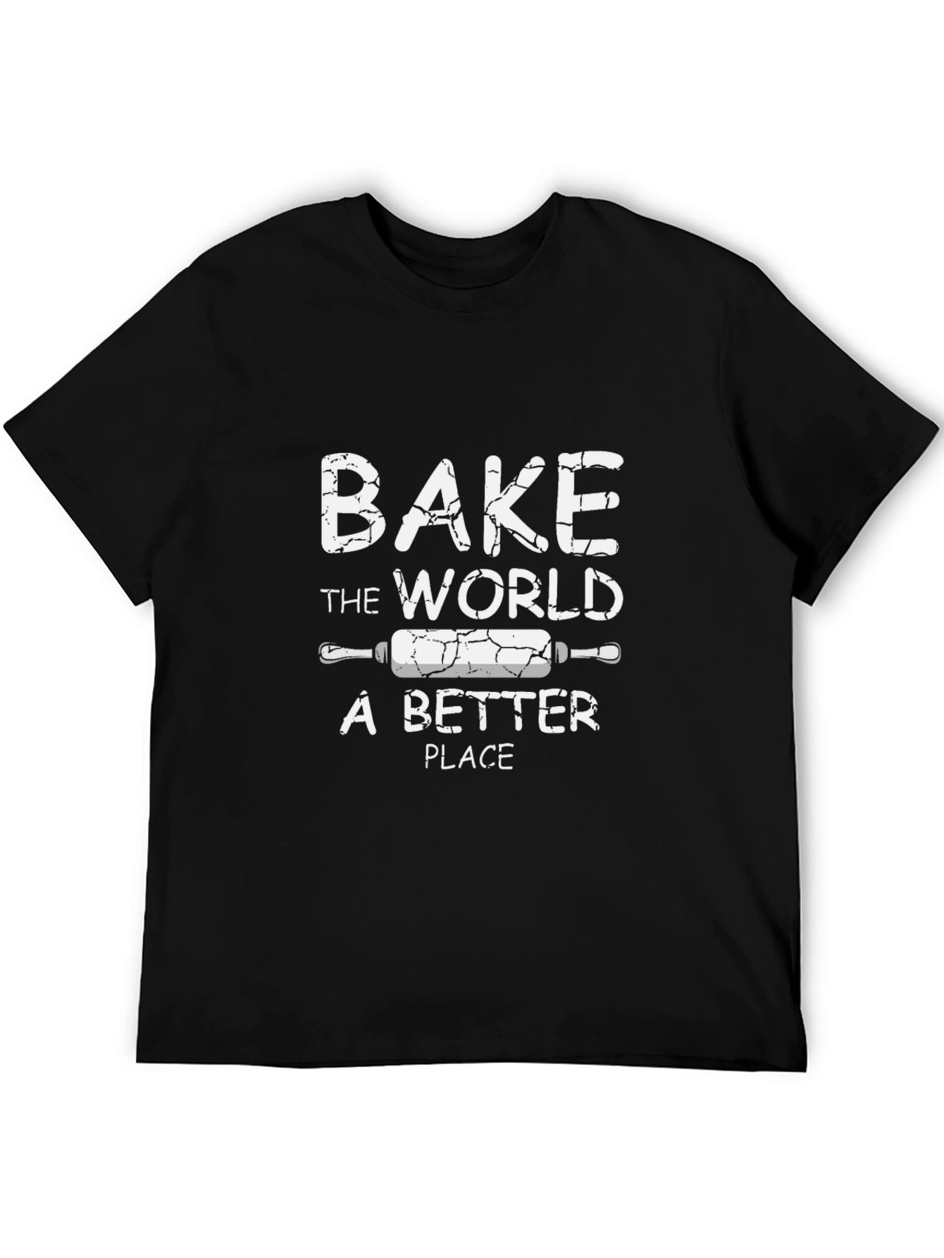 Black Bake the World T-Shirt -  Baker Gift Idea view 5