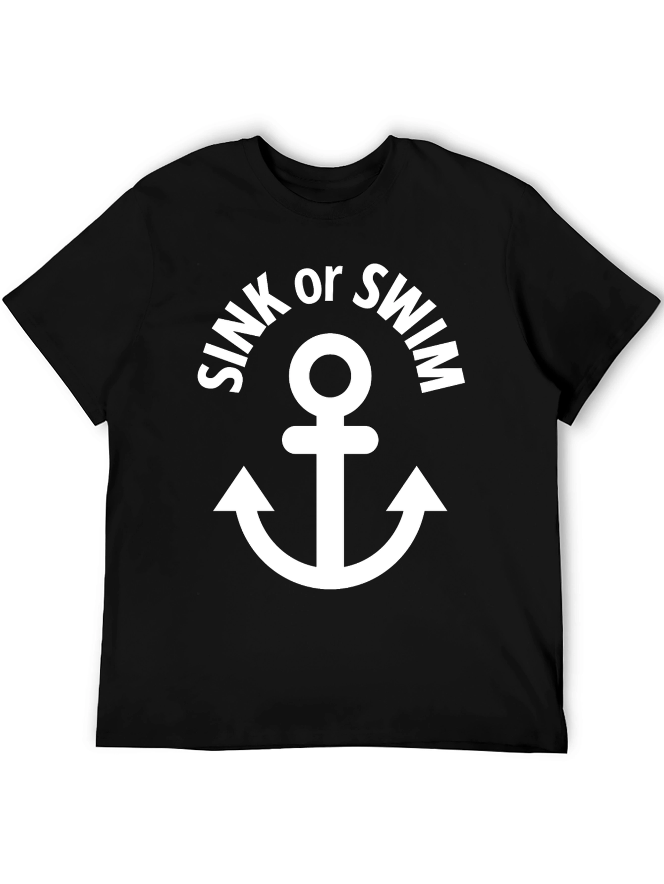 Black Sink or Swim Anchor Graphic T-Shirt view 5