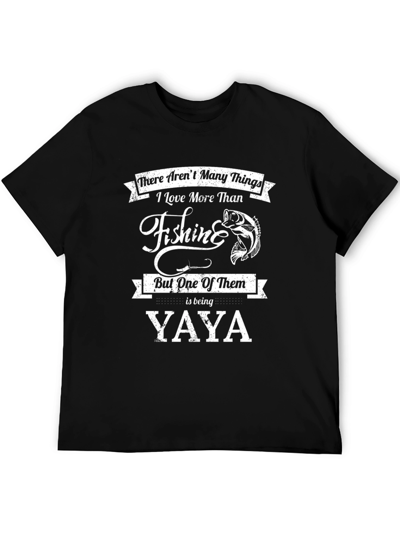 Black Fishing Yaya T-Shirt - Gift for Grandmother view 5