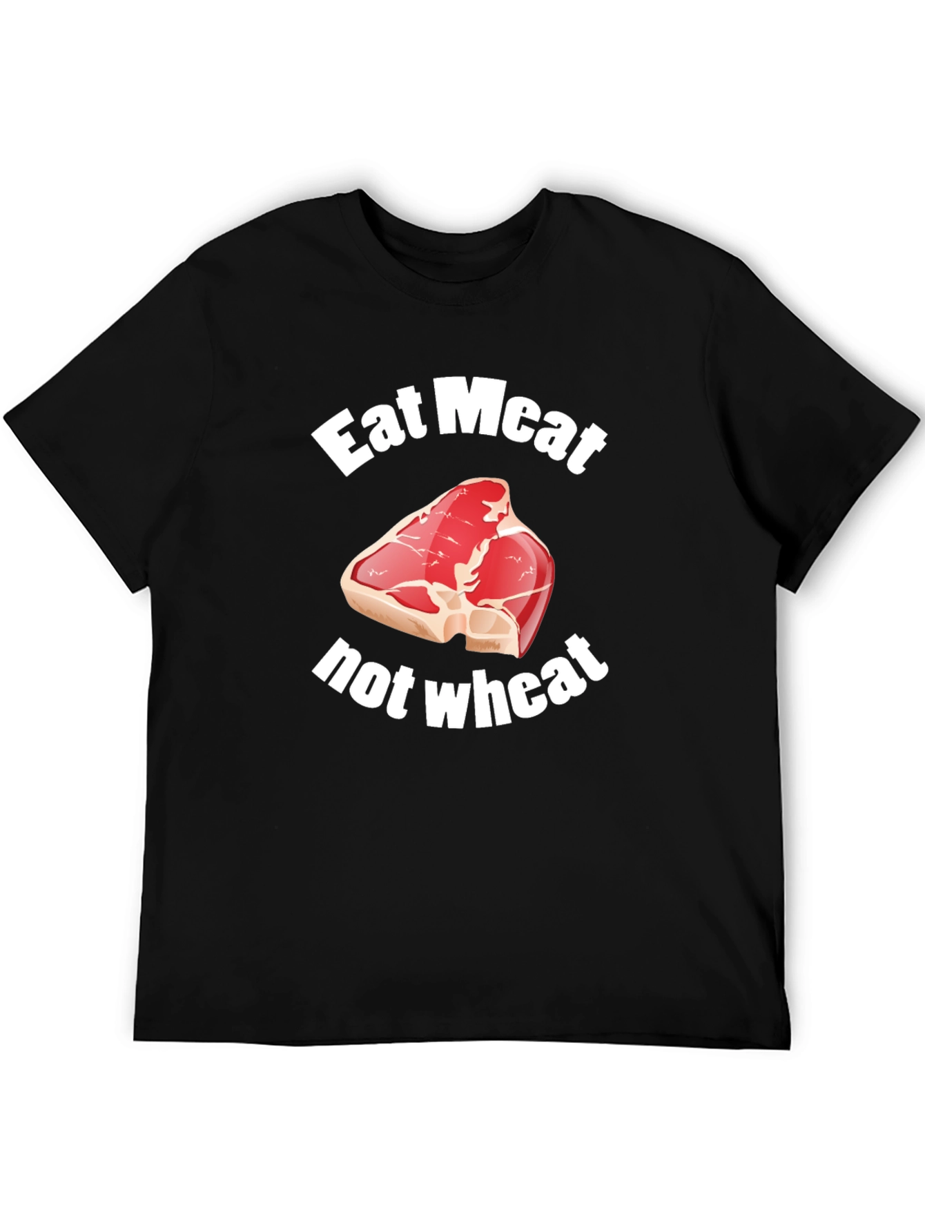 Black Eat Meat Not Wheat Funny T-Shirt view 5
