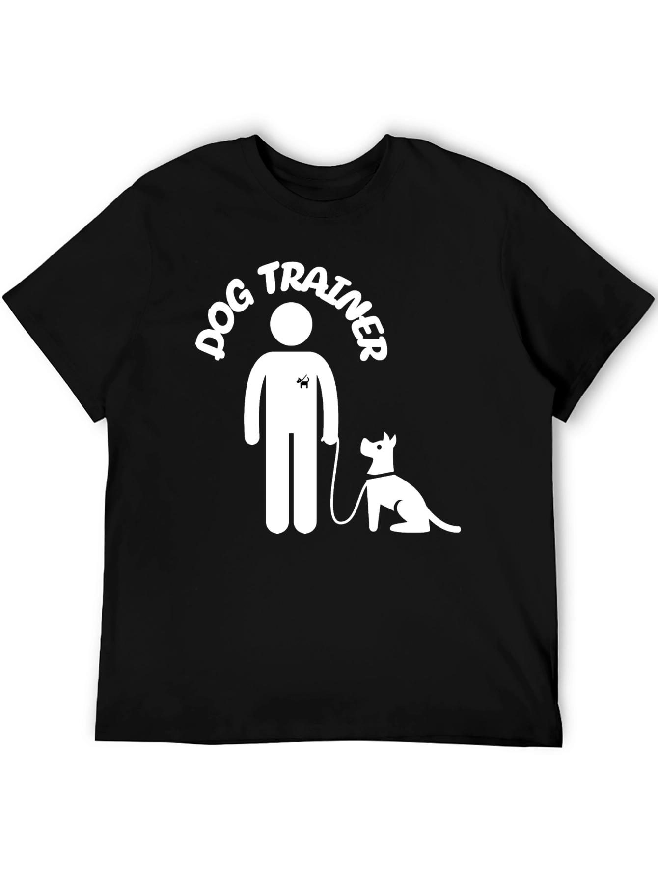 Black Dog Trainer T-Shirt - Black, Funny Design view 5