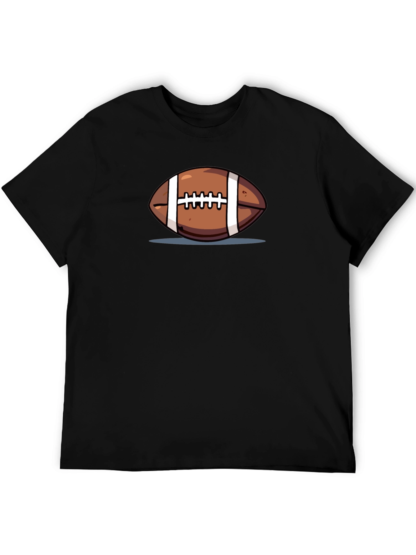 Black Football Graphic Black T-Shirt view 5