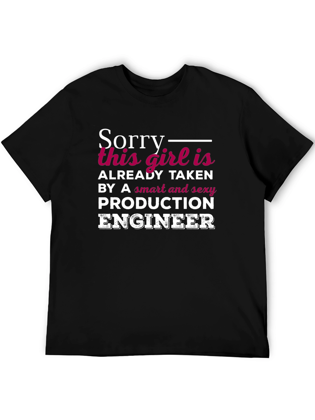 Black Production Engineer Girlfriend Tee view 5