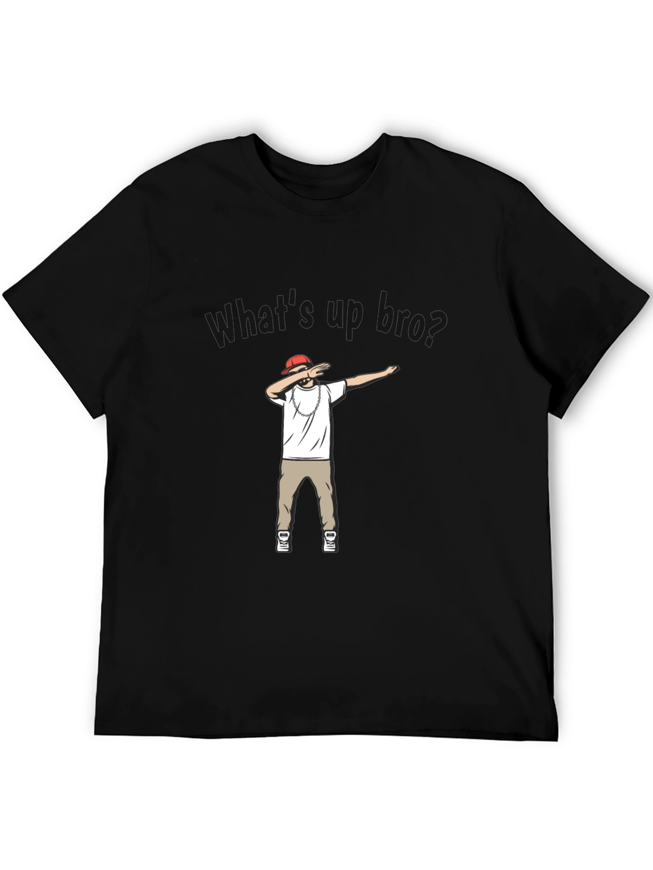 Black Dabbing Hip Hop Graphic Tee - Cool & Trendy! view 5