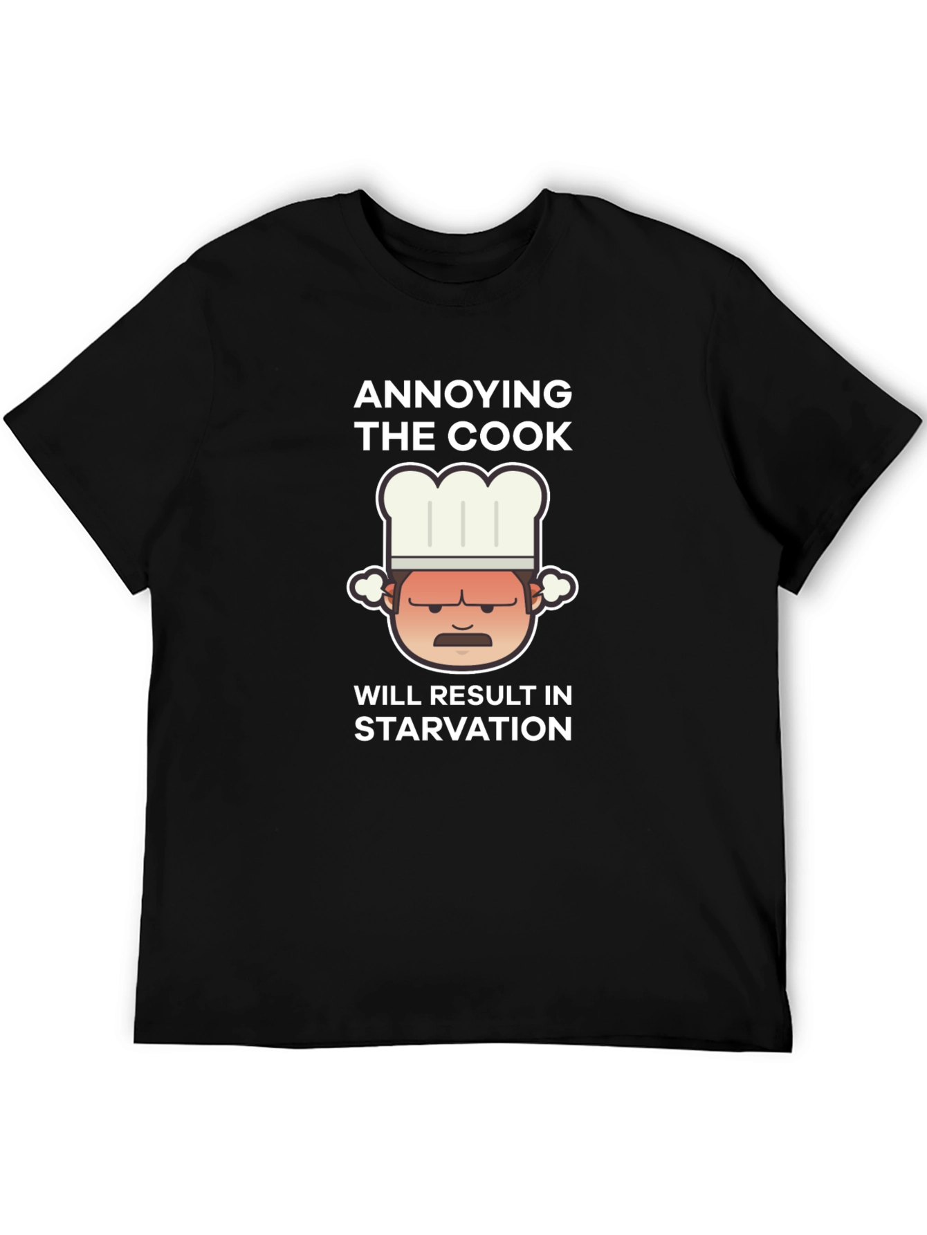 Black Annoying The Cook Graphic Tee - Funny Chef Shirt view 5