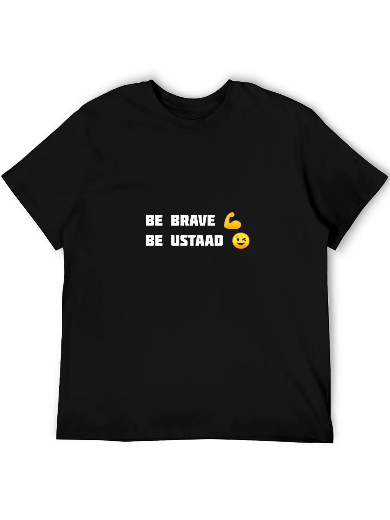 Black Be Brave Be Ustaad Graphic T-Shirt view 5