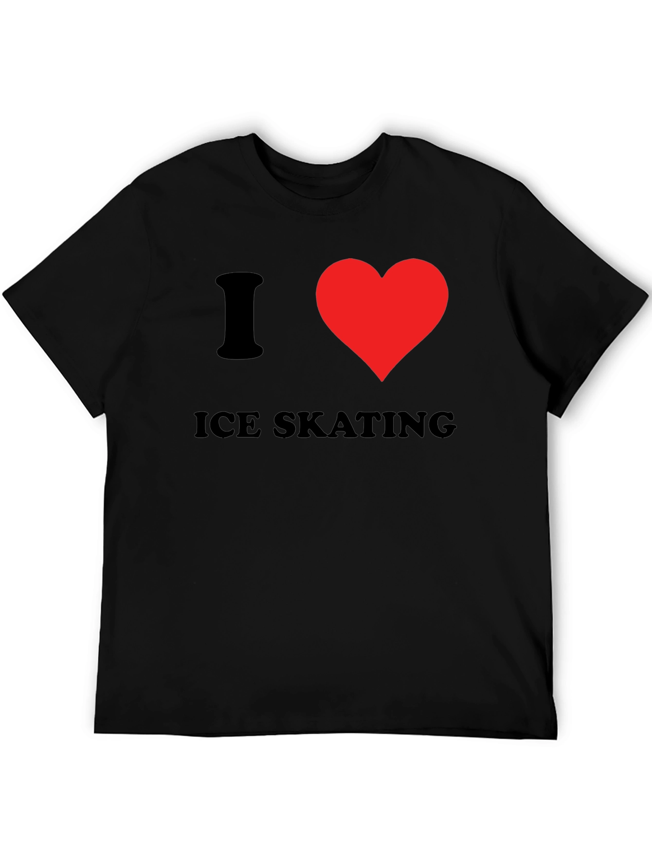 Black I Heart Ice Skating Graphic Tee view 5