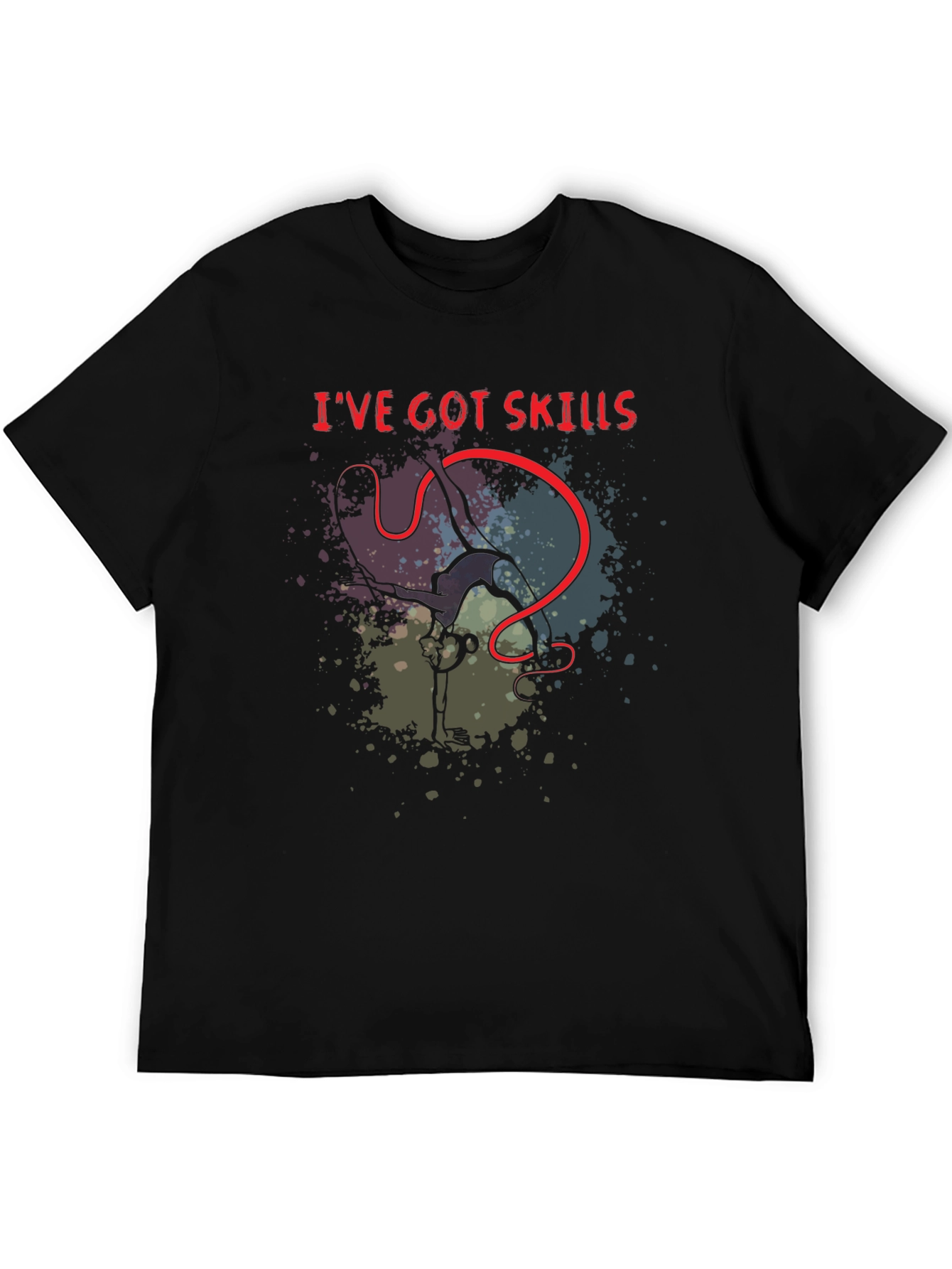 Black I've Got Skills T-Shirt - Unique Fishing Design view 5