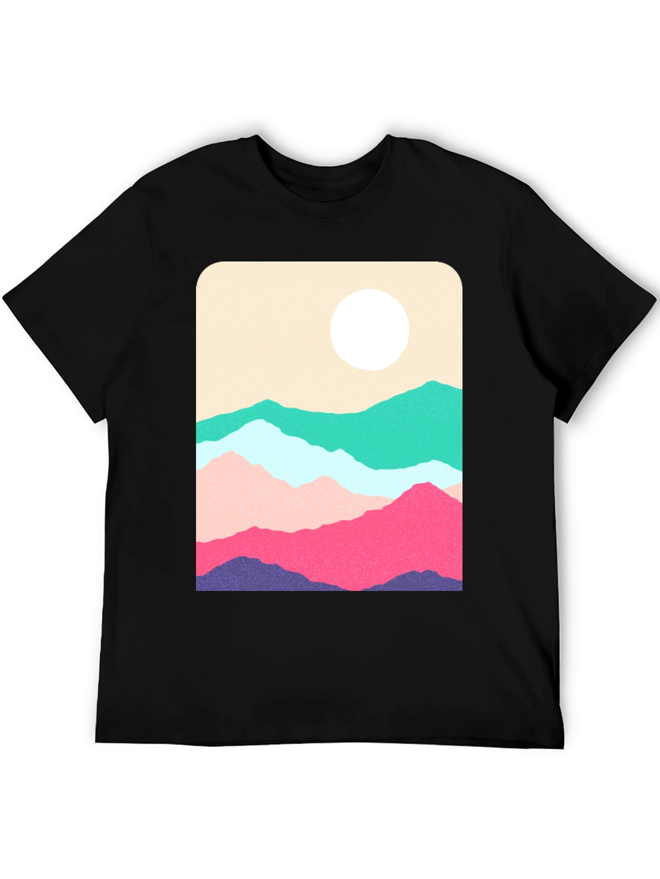 Black Mountainscape Graphic Tee view 5