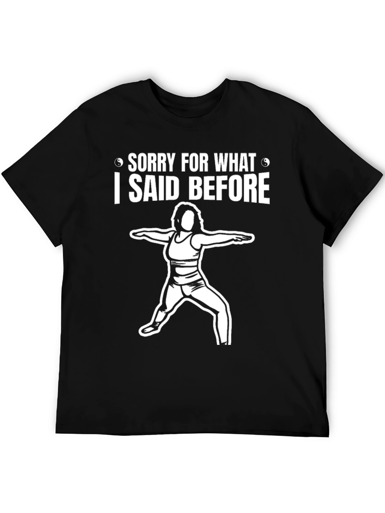 Black Yoga Lover's Funny Graphic T-Shirt view 5