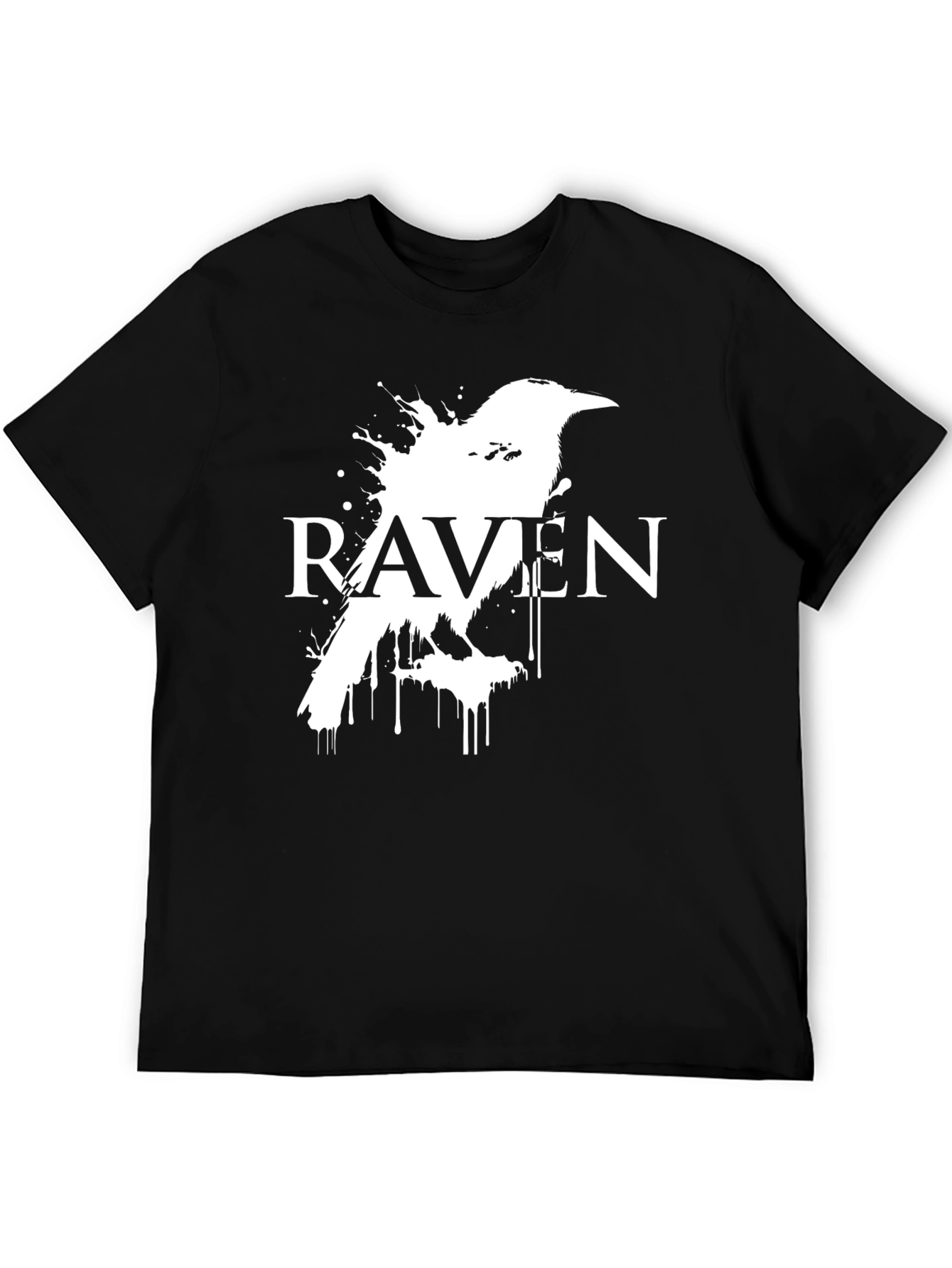 Black Raven Graphic Tee - Dark Bird Design view 5